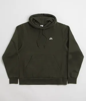 Nike SB Essential Small Logo Hoodie - Sequoia / White Nike SB Clothing