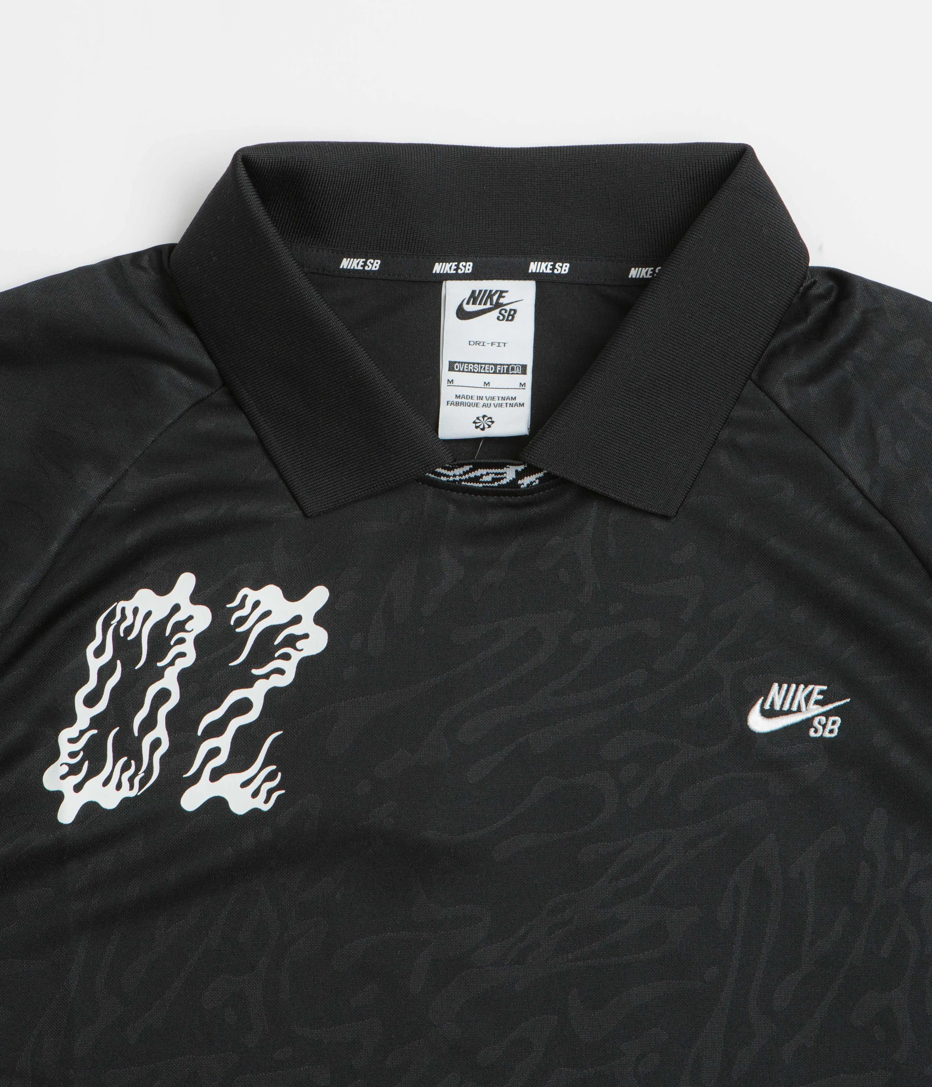 Nike SB Jacquard Jersey - Black / Black / White Nike SB Clothing