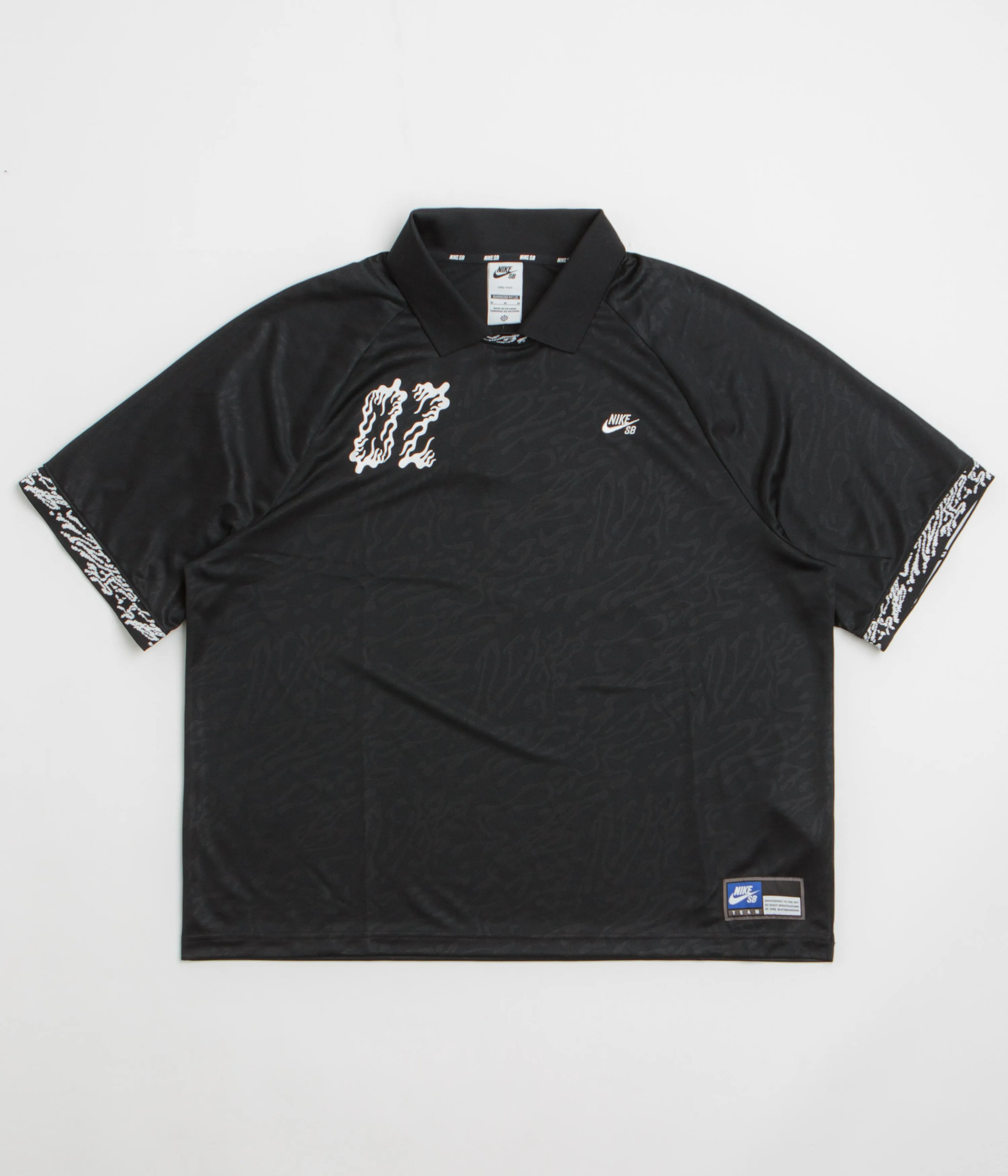 Nike SB Jacquard Jersey - Black / Black / White Nike SB Clothing