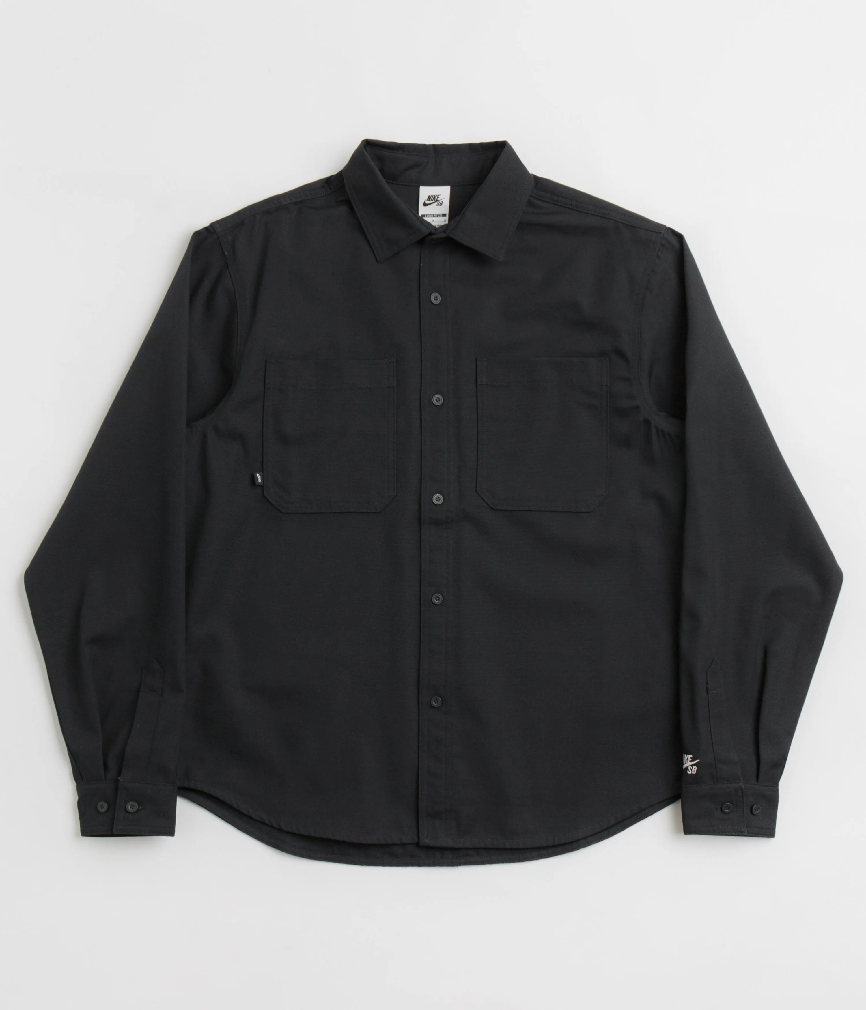 Nike SB New Essential Woven Shirt - Black / White Nike SB Clothing