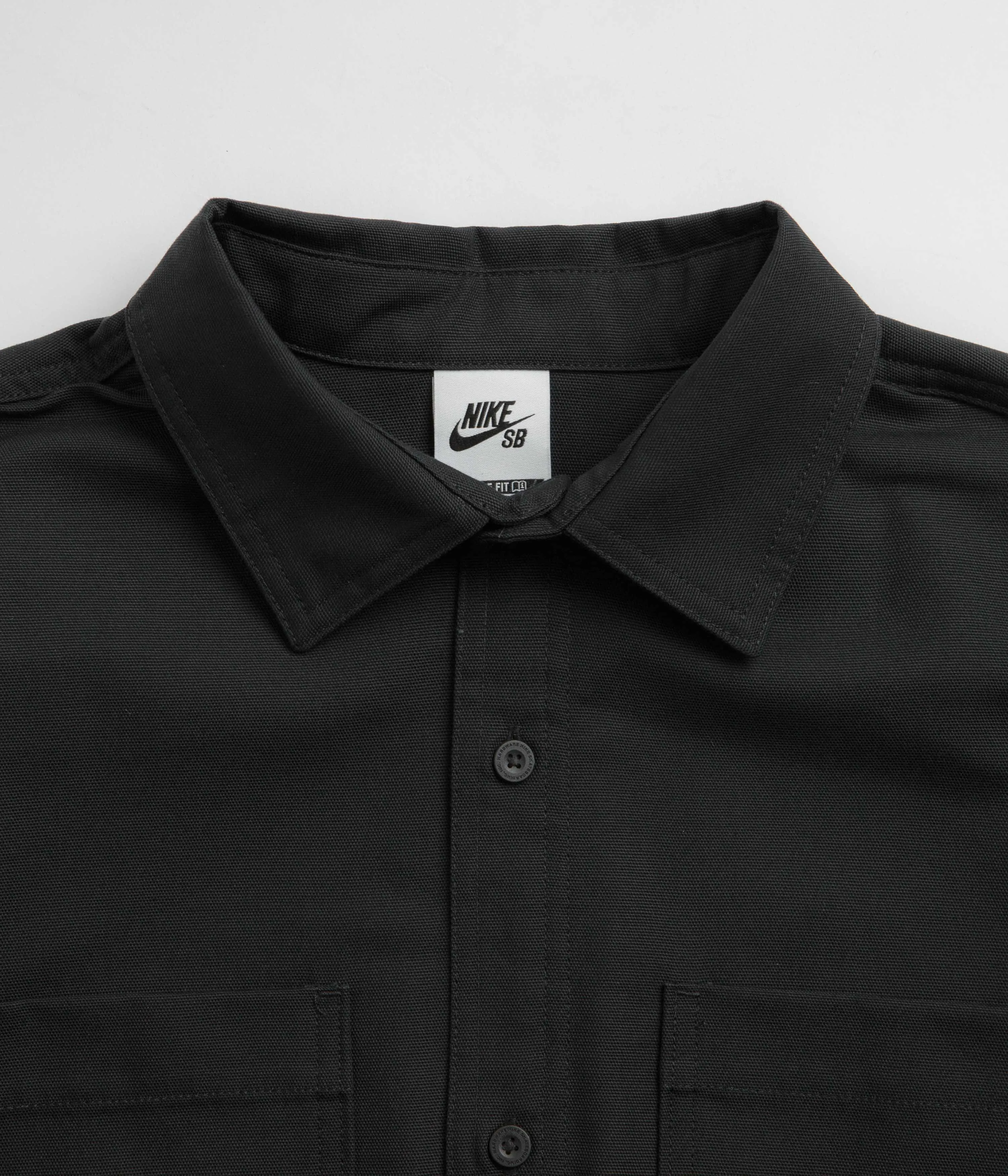 Nike SB New Essential Woven Shirt - Black / White Nike SB Clothing