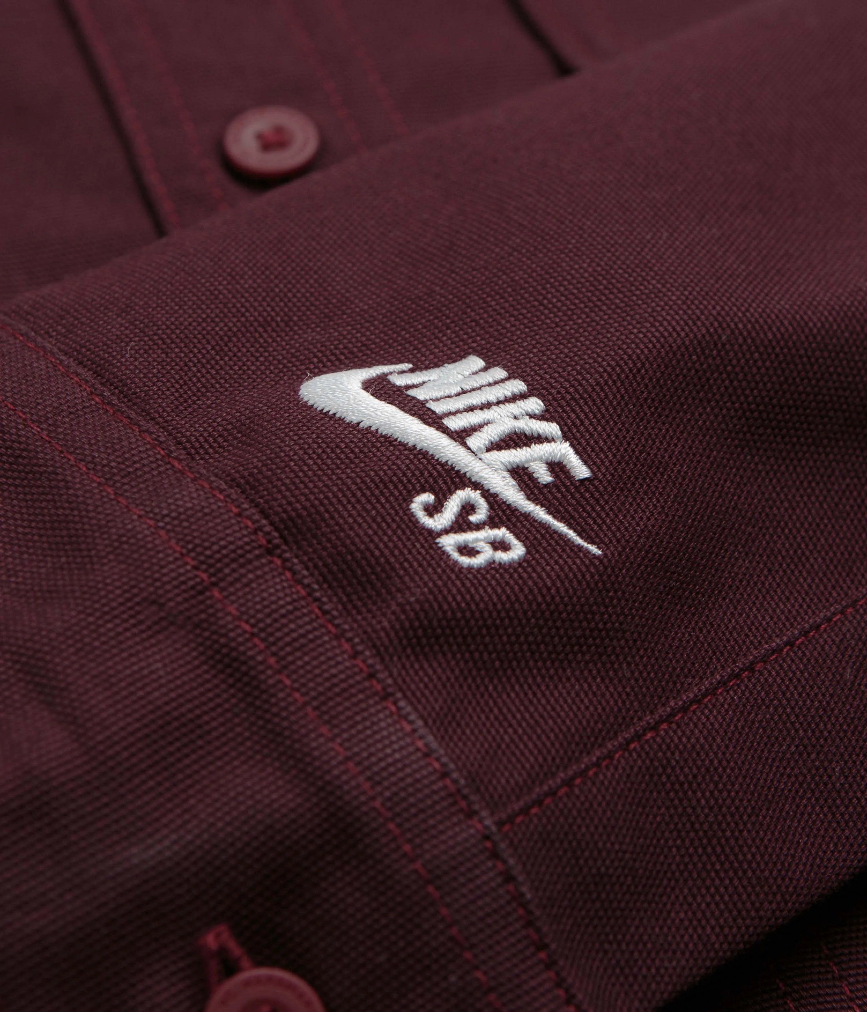 Nike SB New Essential Woven Shirt - Burgundy Crush / Platinum Violet Nike SB Clothing