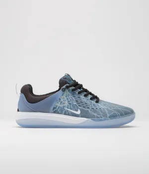 Nike SB Nyjah 3 Premium Shoes - Black / White - Deep Royal - White Nike SB Clothing
