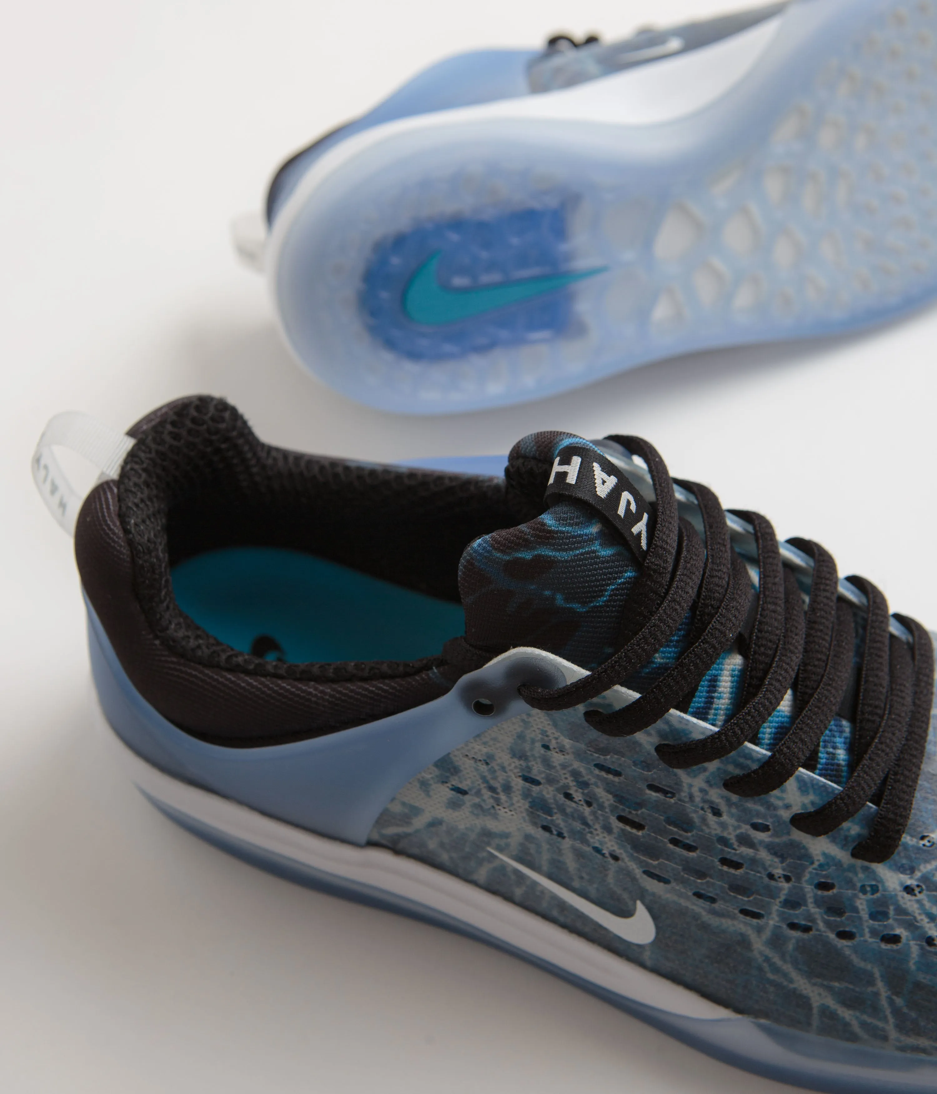 Nike SB Nyjah 3 Premium Shoes - Black / White - Deep Royal - White Nike SB Clothing