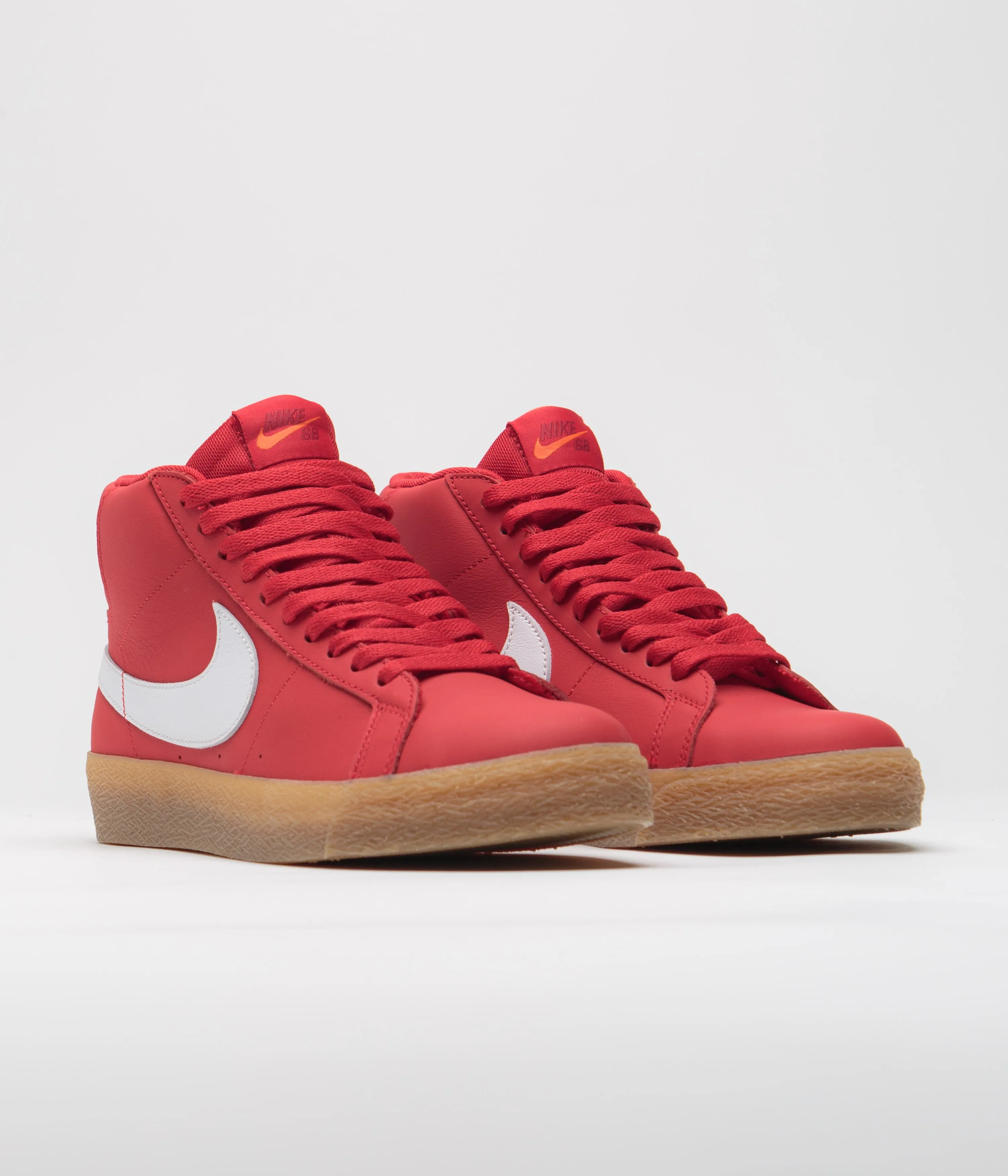Nike SB Orange Label Blazer Mid Shoes - University Red / White - White Nike SB Clothing