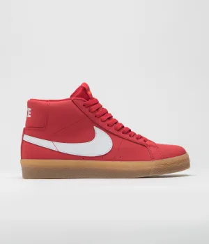 Nike SB Orange Label Blazer Mid Shoes - University Red / White - White Nike SB Clothing