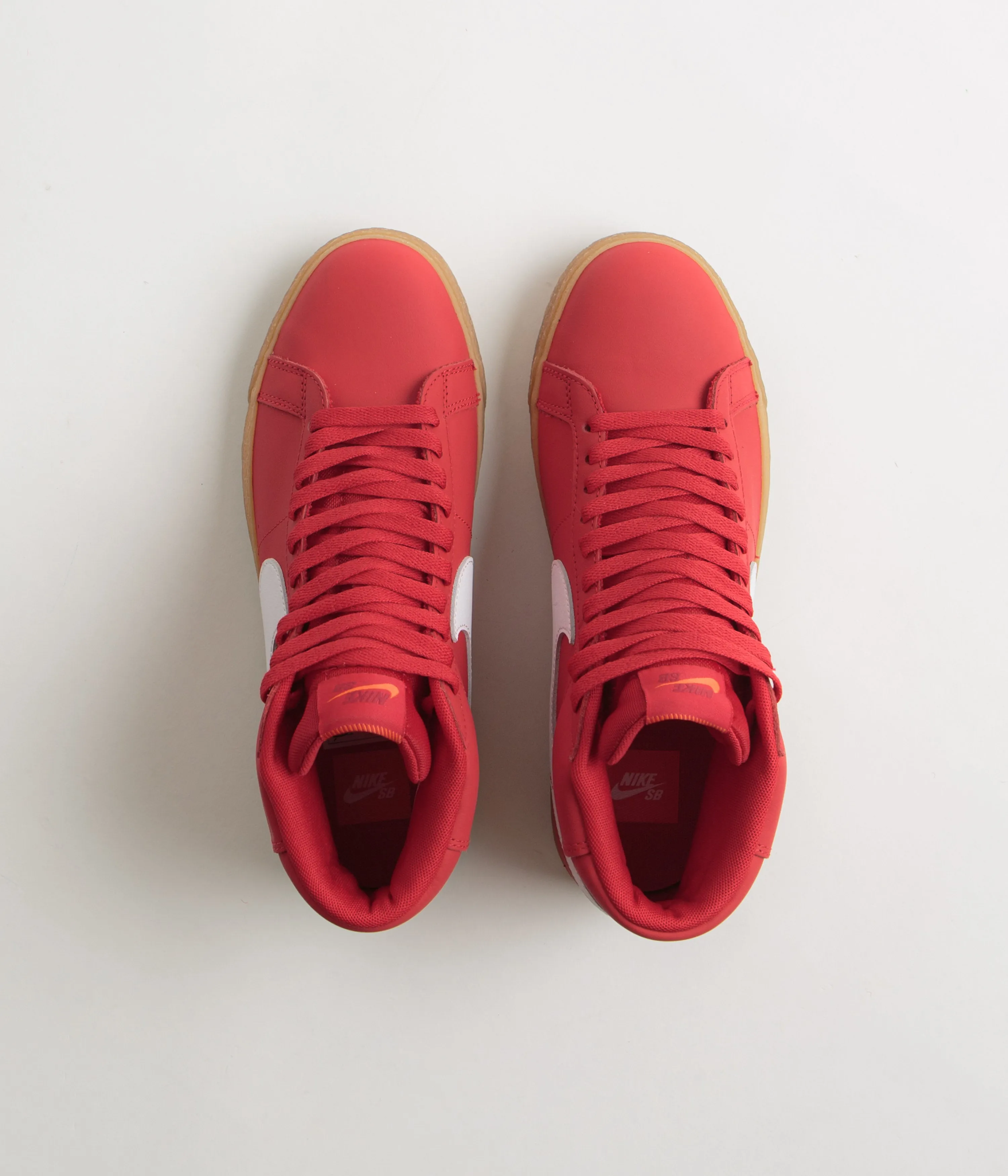 Nike SB Orange Label Blazer Mid Shoes - University Red / White - White Nike SB Clothing