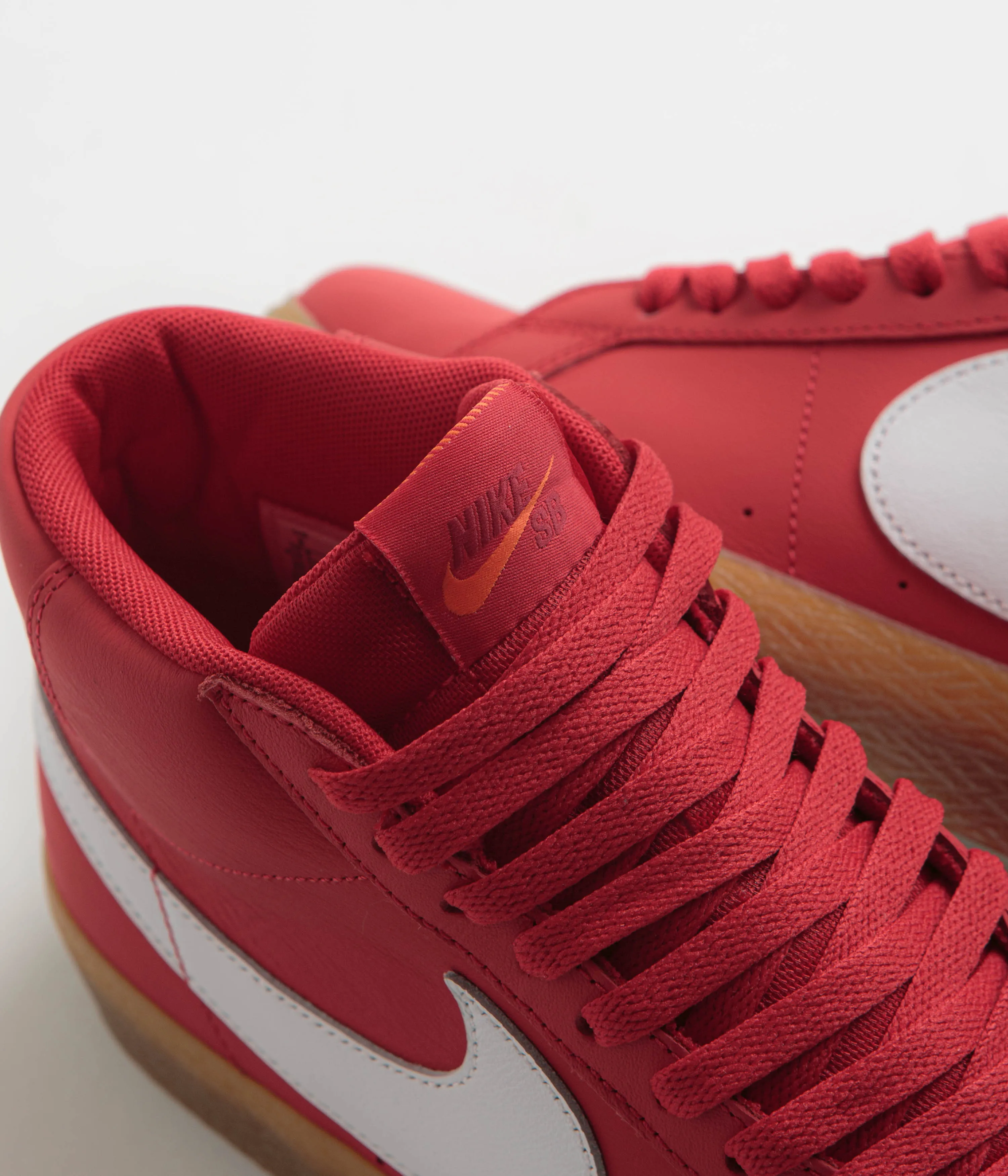 Nike SB Orange Label Blazer Mid Shoes - University Red / White - White Nike SB Clothing