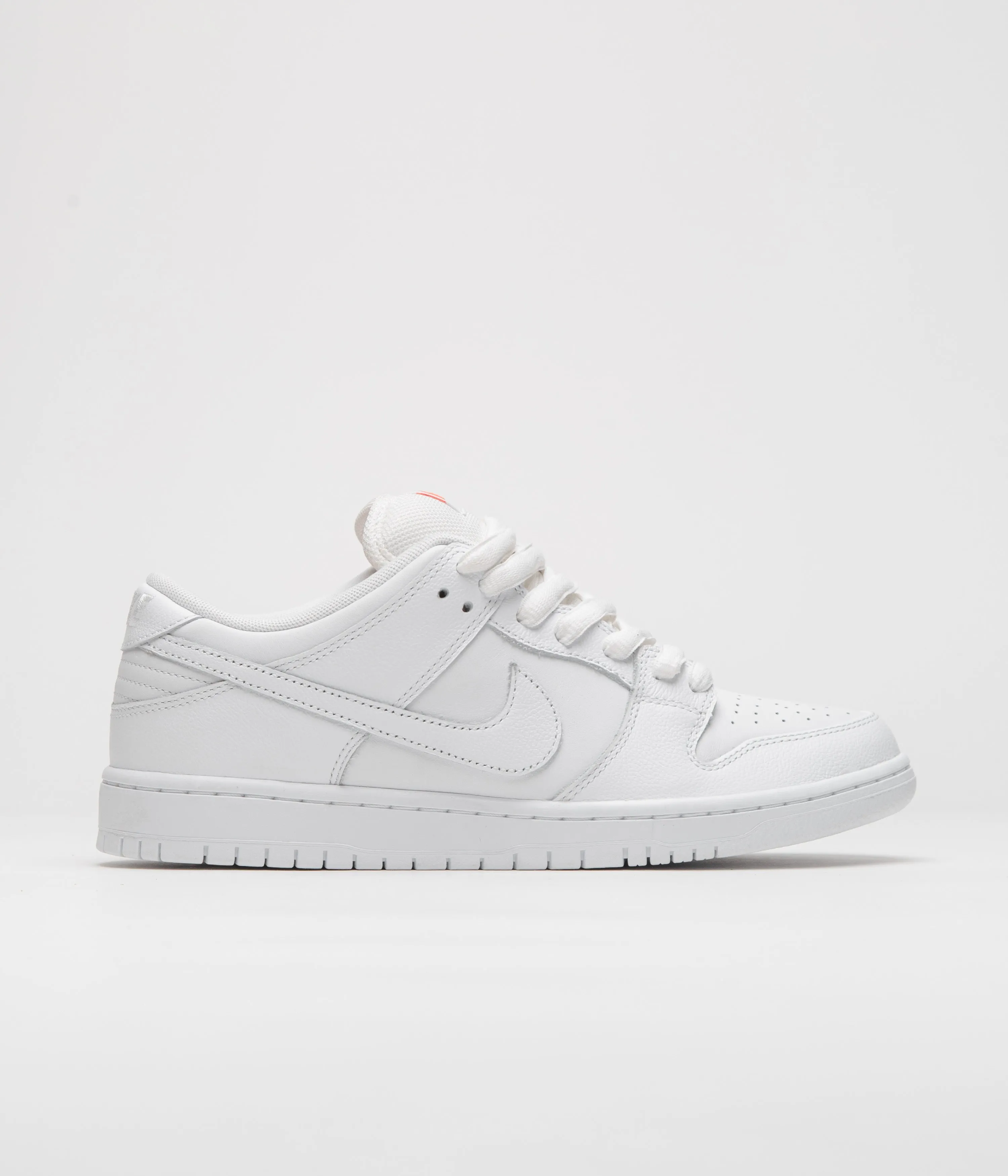 Nike SB Orange Label Dunk Low Pro Shoes - White / White - White - White Nike SB Clothing