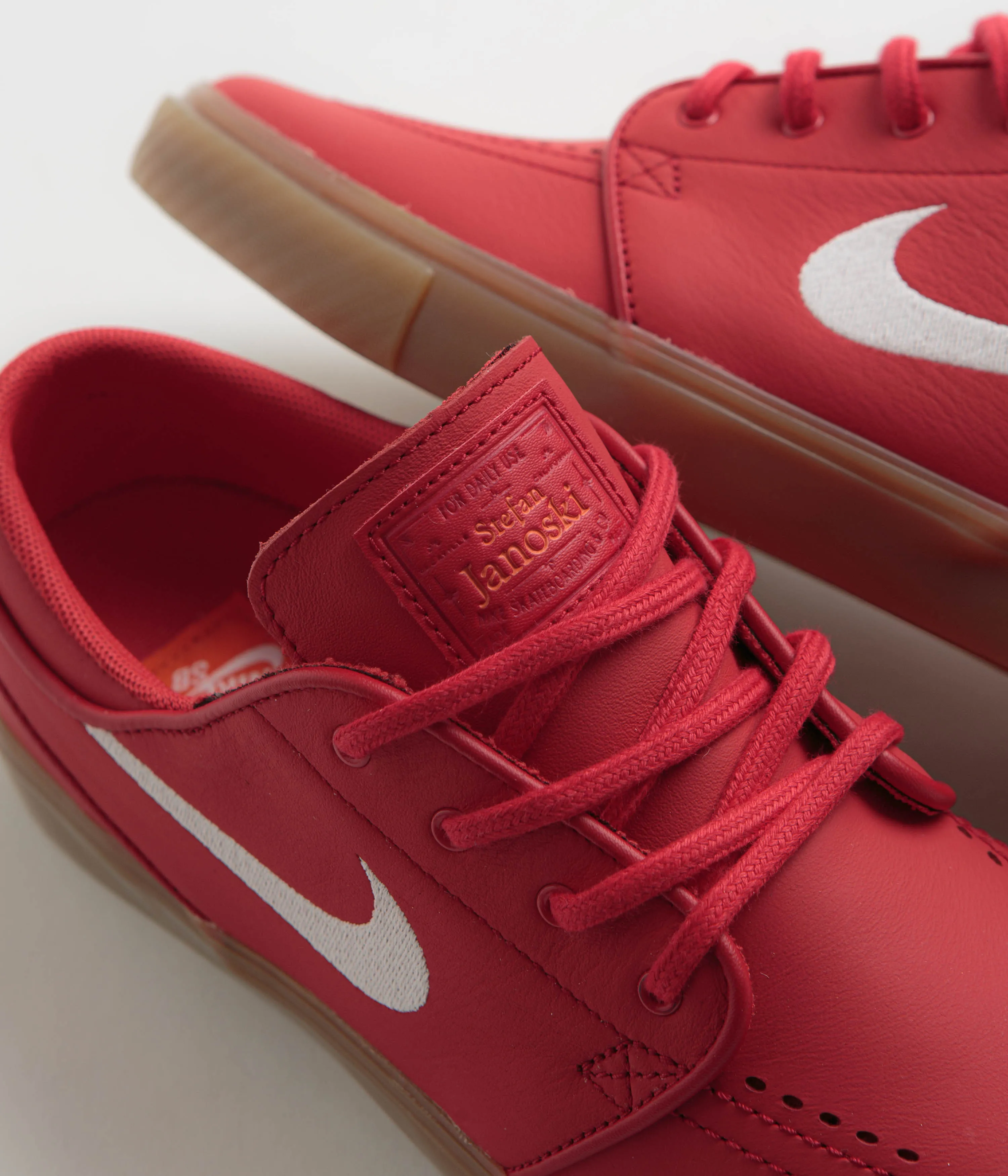Nike SB Orange Label Janoski Shoes - University Red / White - University Red Nike SB Clothing