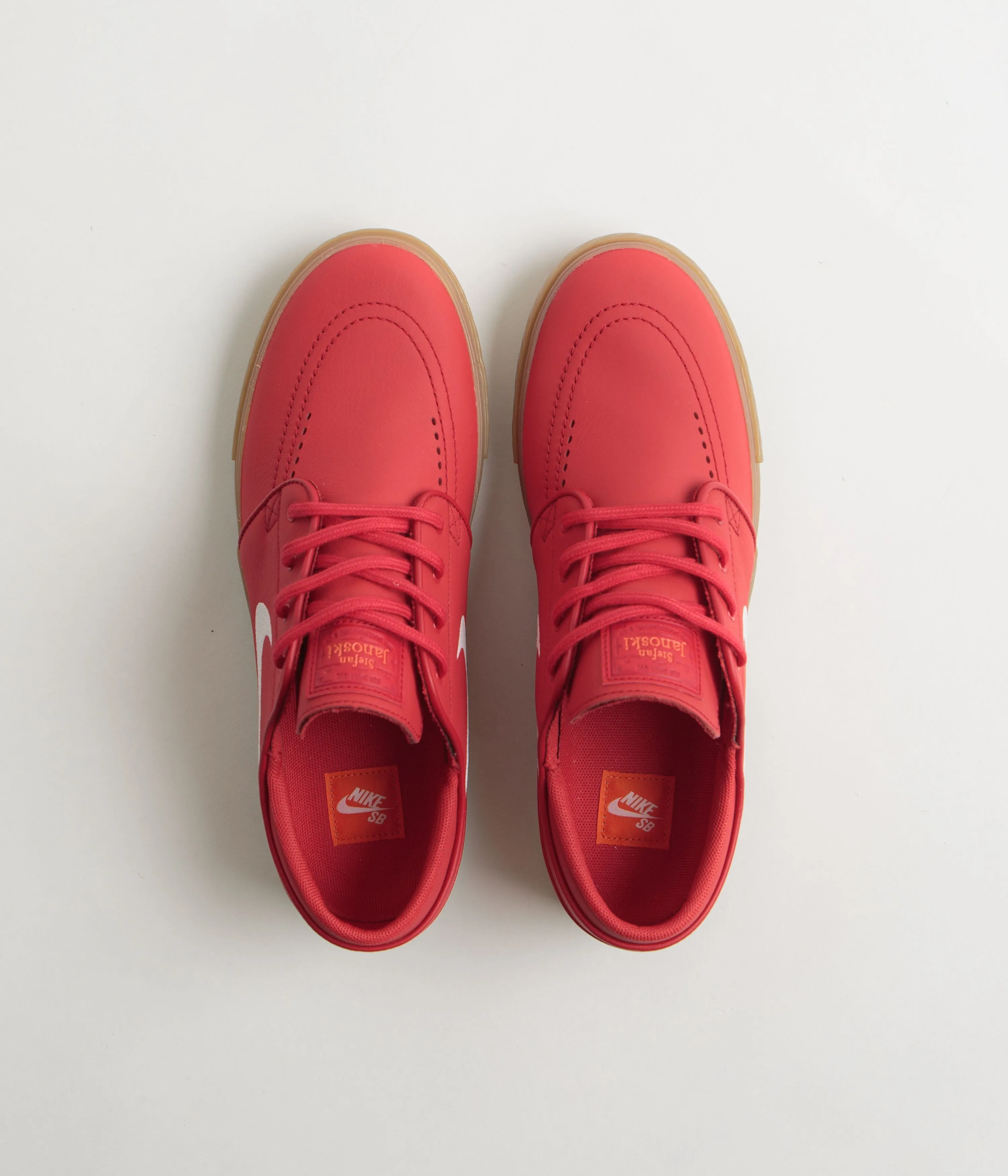 Nike SB Orange Label Janoski Shoes - University Red / White - University Red Nike SB Clothing