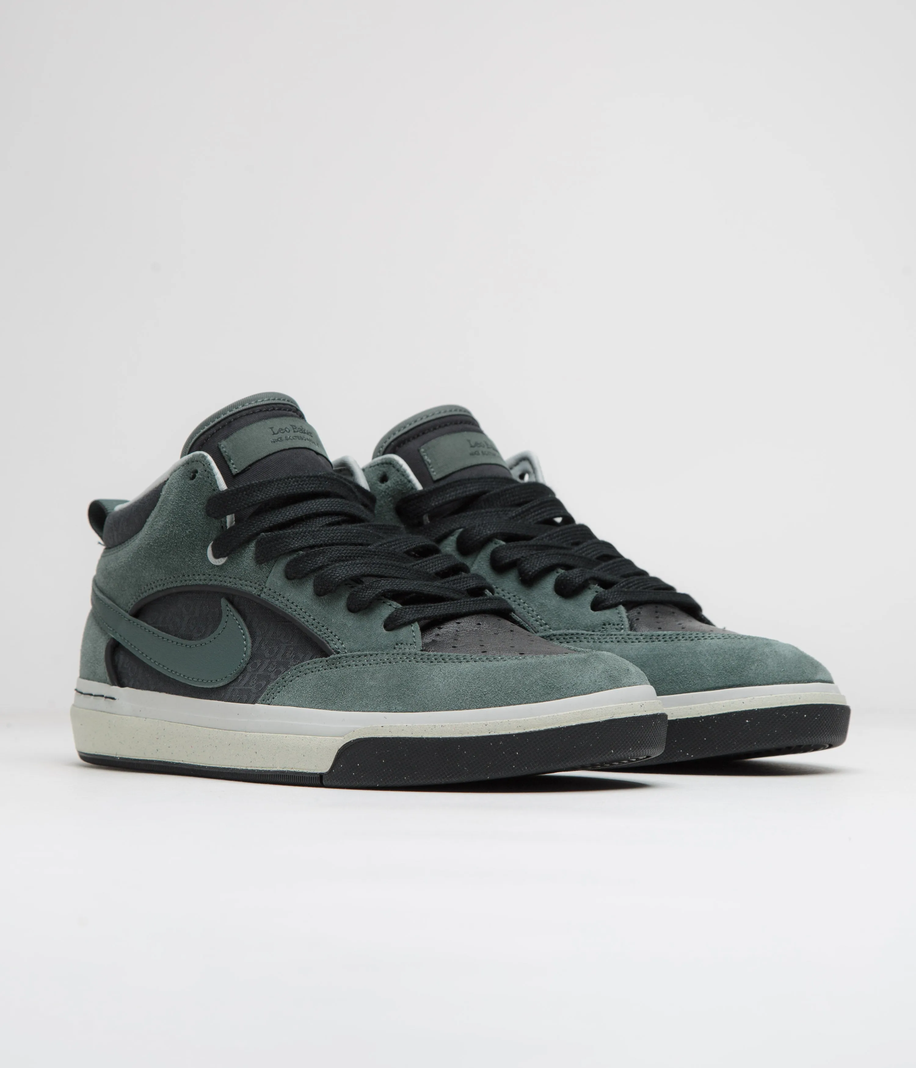 Nike SB React Leo Shoes - Vintage Green / Vintage Green - Black Nike SB Clothing