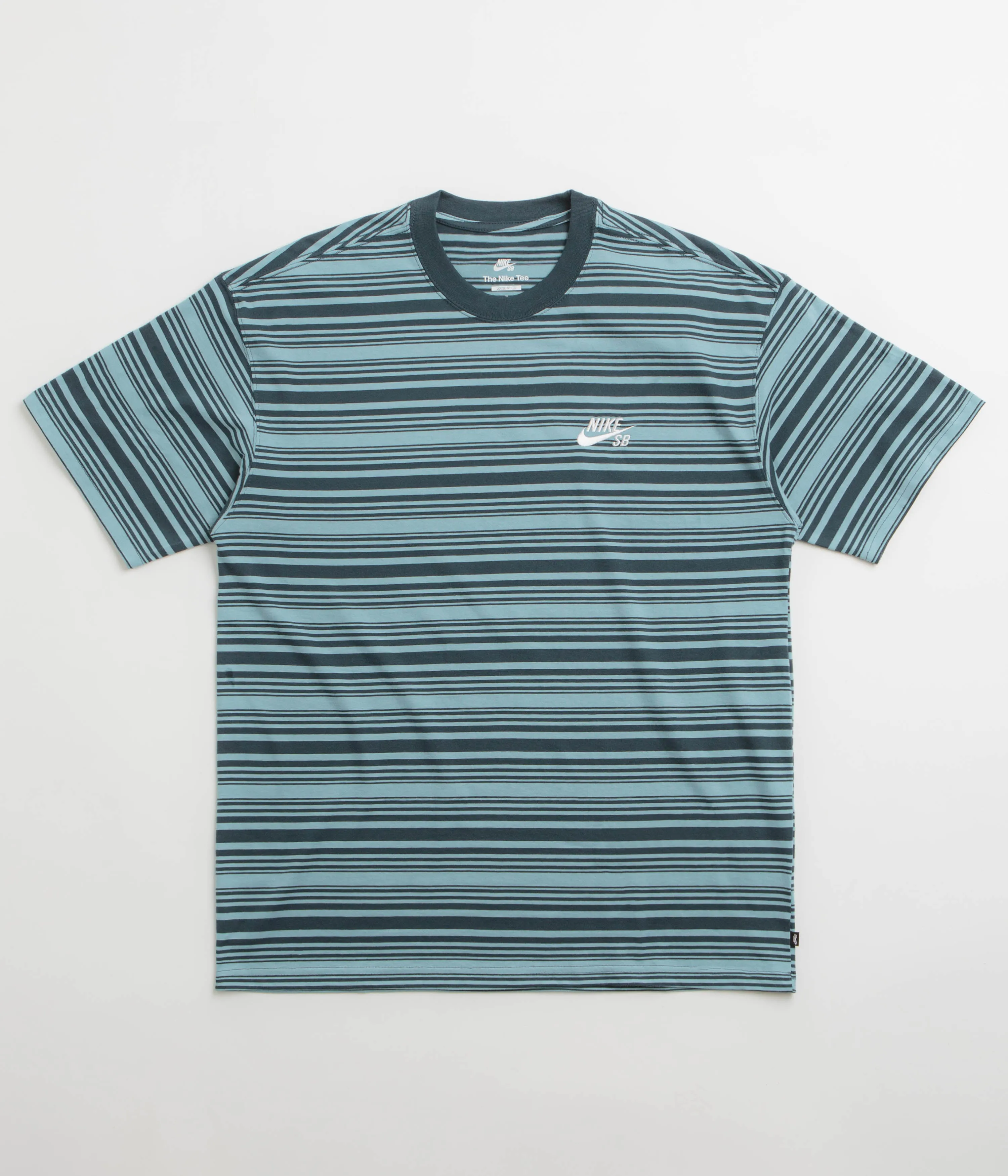 Nike SB Striped T-Shirt - Denim Turquoise Nike SB Clothing
