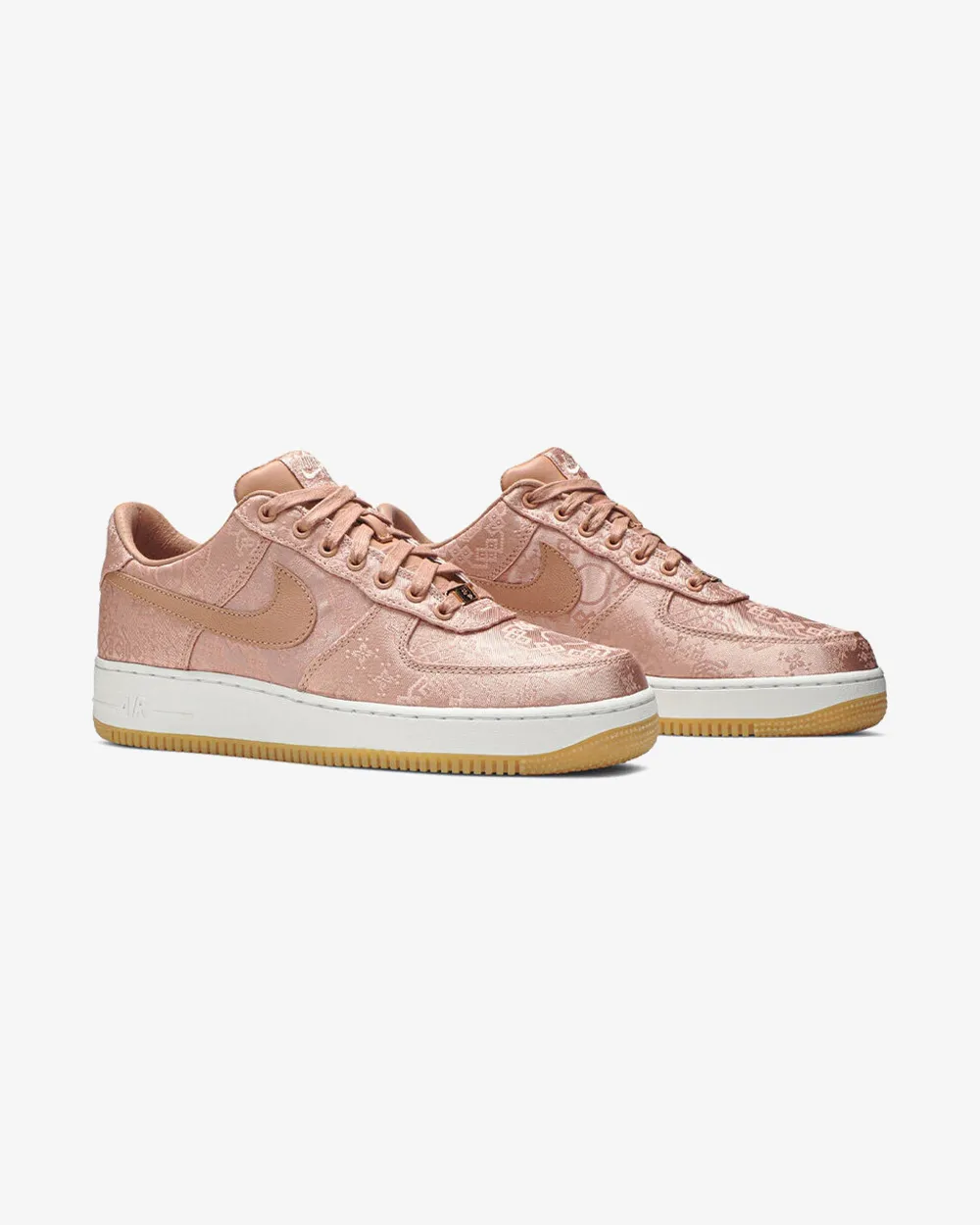 NIKE X CLOT AIR FORCE1 ROSE GOLD SILK -