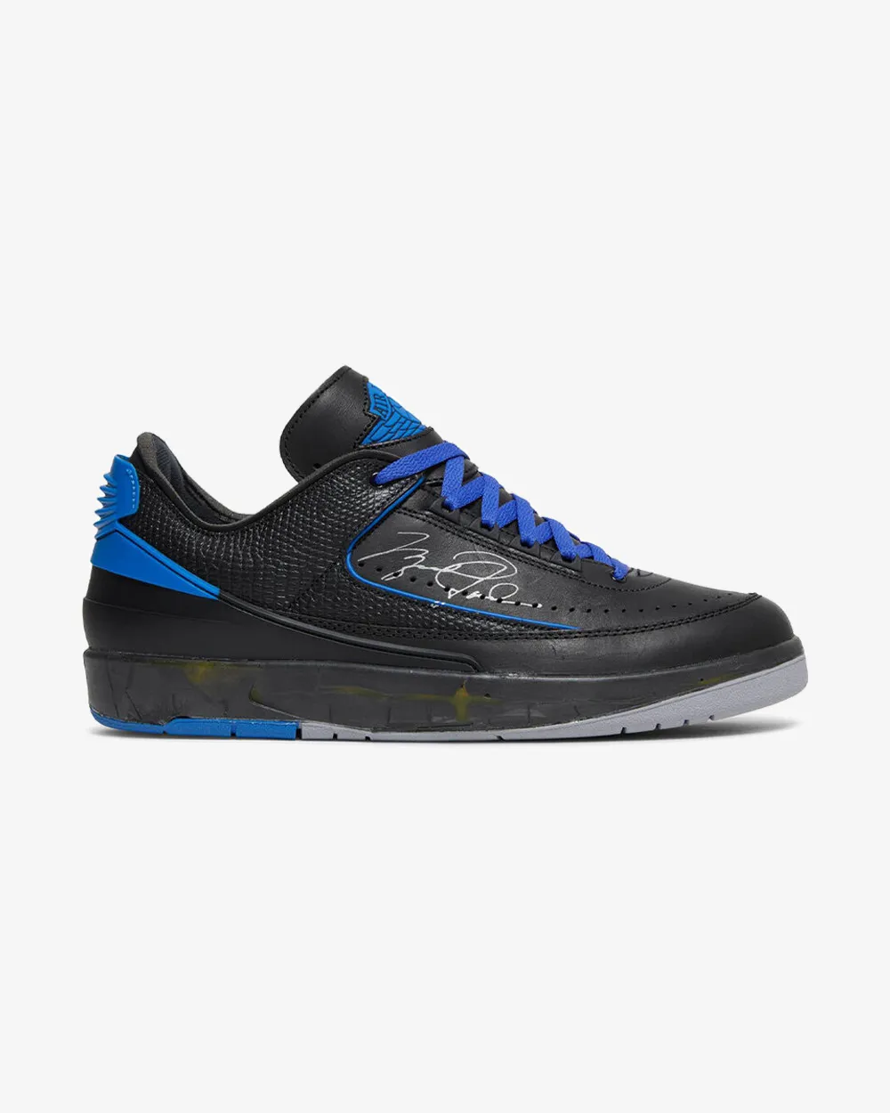 NIKE X OFF WHITE AIR JORDAN2 RETRO LOW SP BLACK ROYAL (NEW)