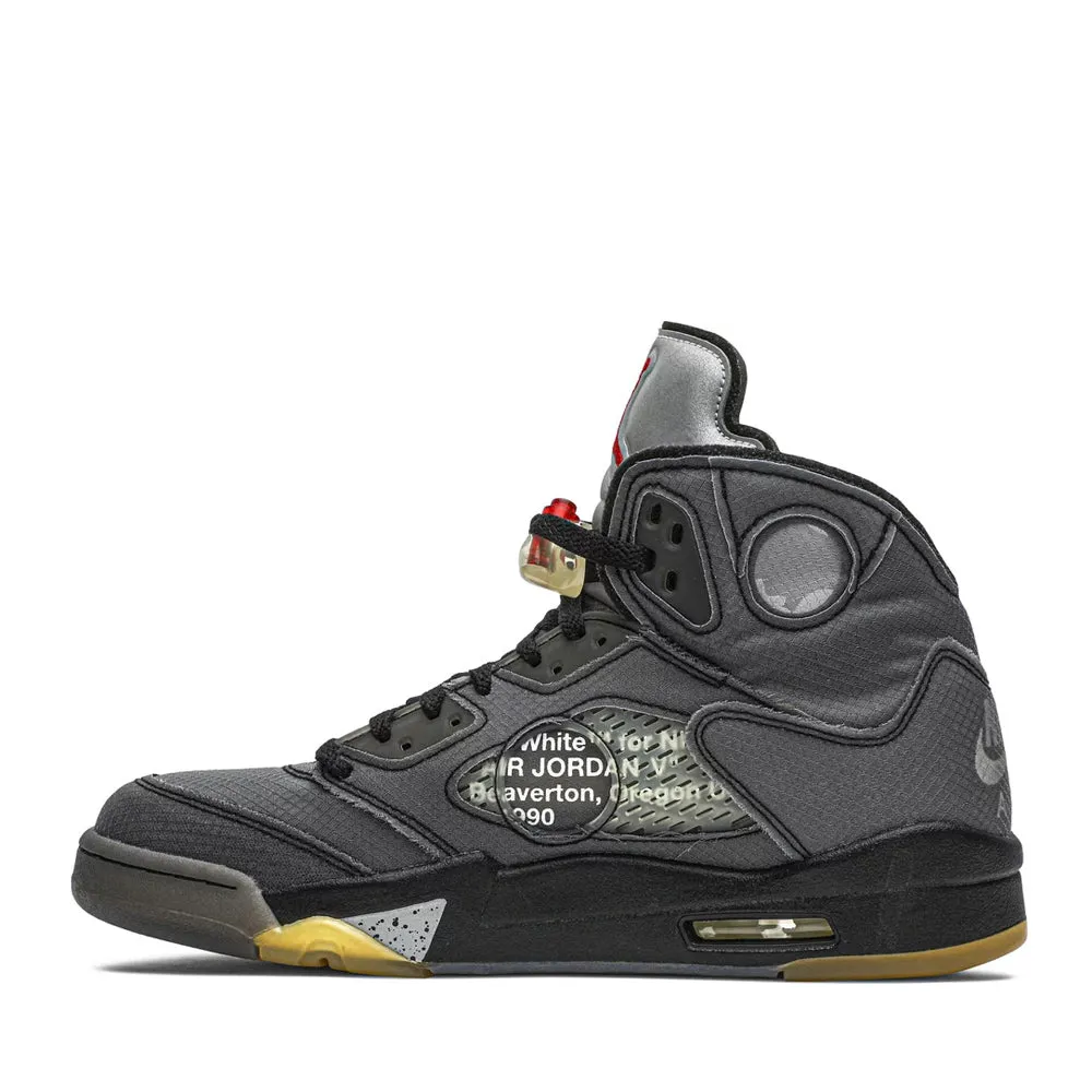 NIKE X OFFWHITE AIR JORDAN5 RETRO BLACK -