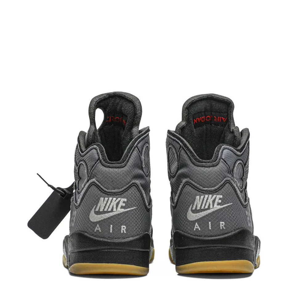 NIKE X OFFWHITE AIR JORDAN5 RETRO BLACK -