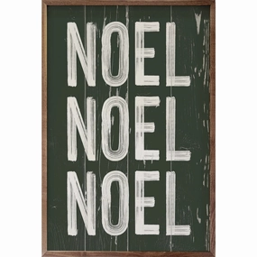 Noel Repeat Wood Framed Print 