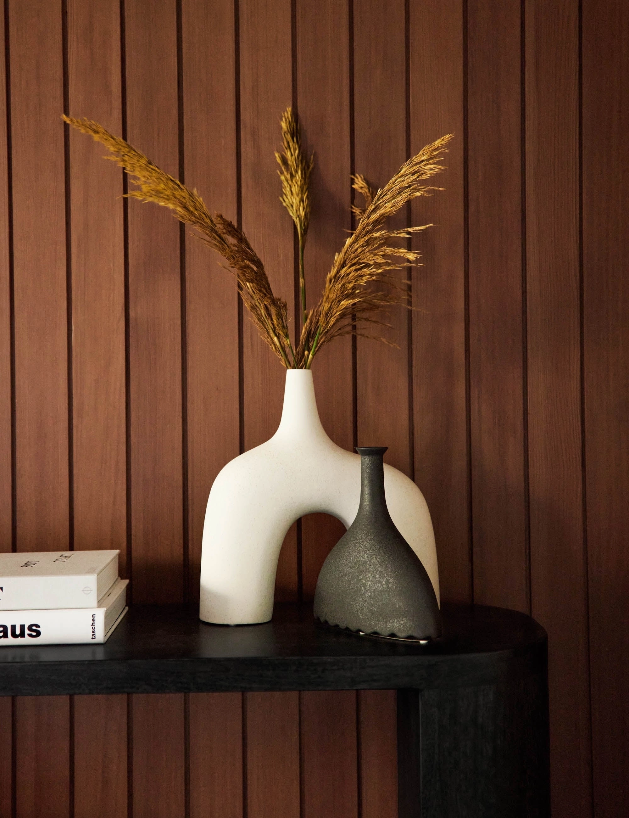 Noelle Geometric Decorative Vase, Black by Lemieux et Cie -  -