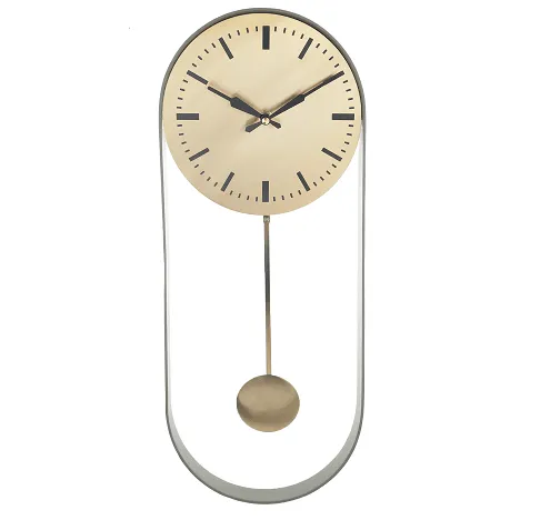 Noir Pendulum Wall Clock with Black Frame