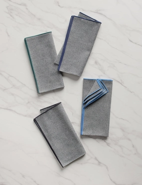 Noir Royale Napkins (Set of 4) by Atelier Saucier 