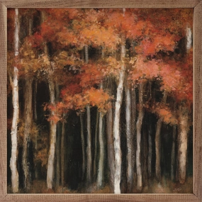October Woods Wood Framed Print 