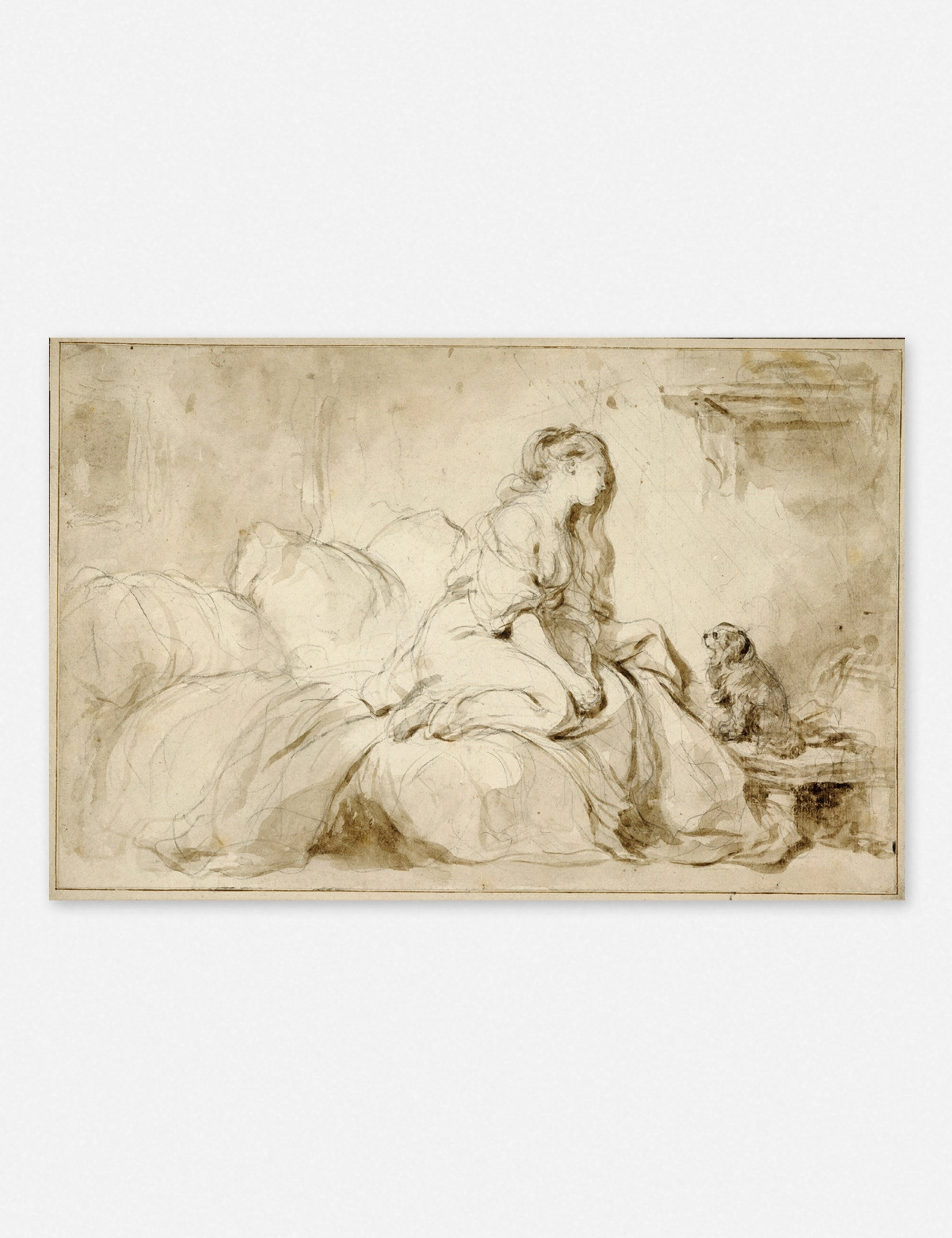 Oh! IF Only He Were as Faithful to Me Wall Art by Jean-Honor Fragonard, Original Work held by the J. Paul Getty Museum