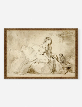 Oh! IF Only He Were as Faithful to Me Wall Art by Jean-Honor Fragonard, Original Work held by the J. Paul Getty Museum 