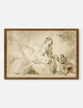 Oh! IF Only He Were as Faithful to Me Wall Art by Jean-Honor Fragonard, Original Work held by the J. Paul Getty Museum 