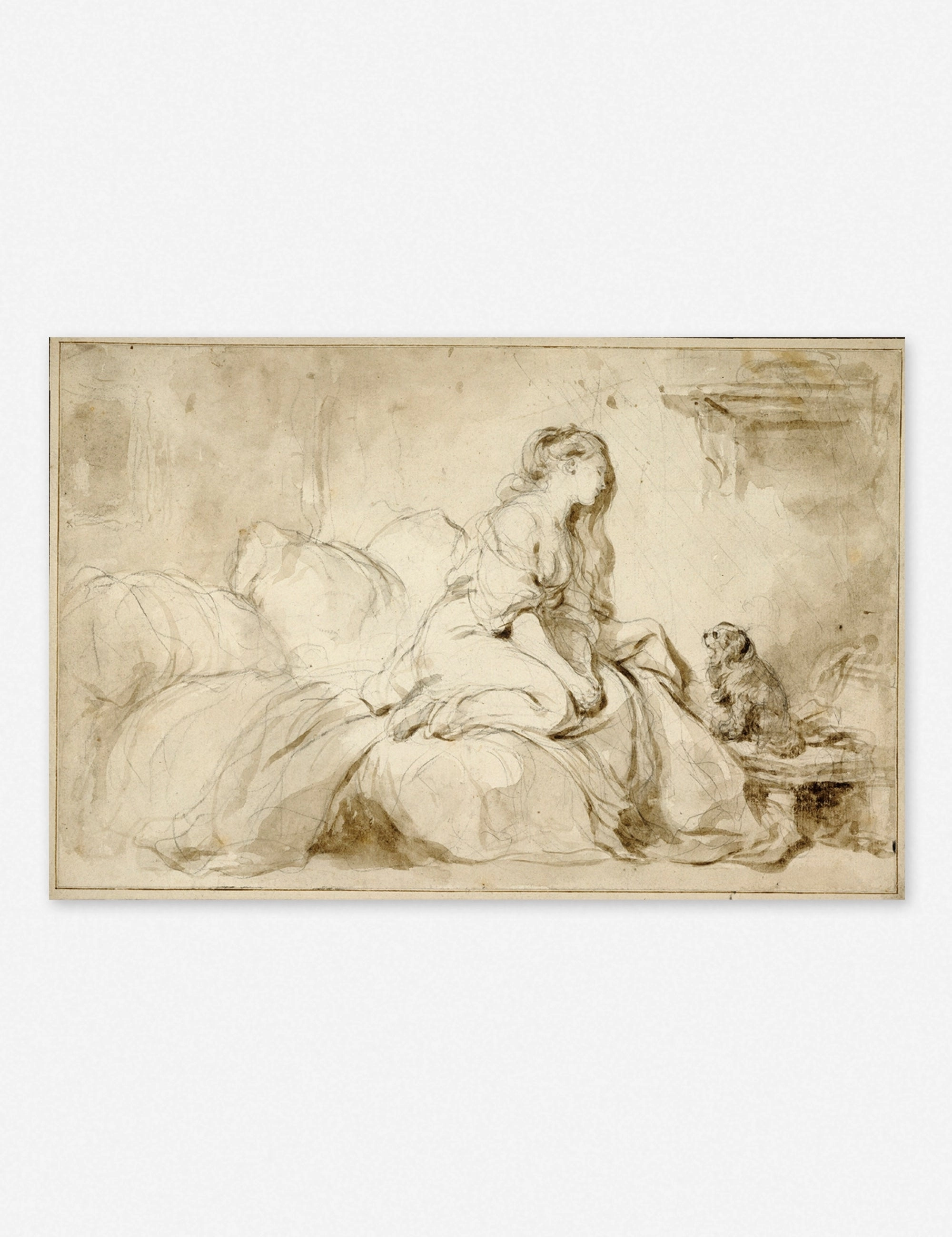 Oh! IF Only He Were as Faithful to Me Wall Art by Jean-Honor Fragonard, Original Work held by the J. Paul Getty Museum