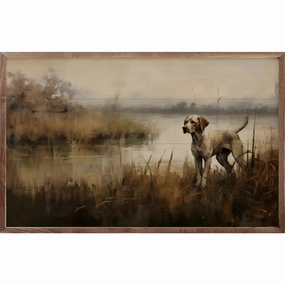 On The Hunt Wood Framed Print 