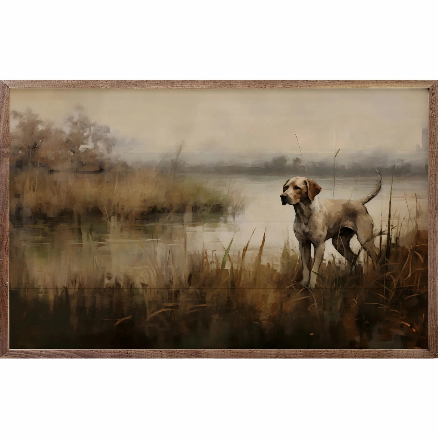 On The Hunt Wood Framed Print 