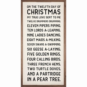 On The Twelfth Day Of Christmas Wood Framed Print 