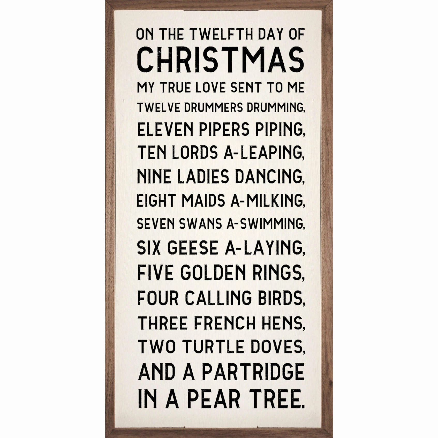 On The Twelfth Day Of Christmas Wood Framed Print 
