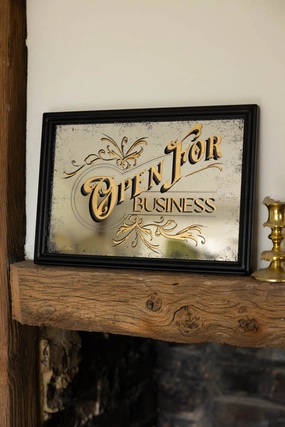 Open For Business Decorative Mirror 