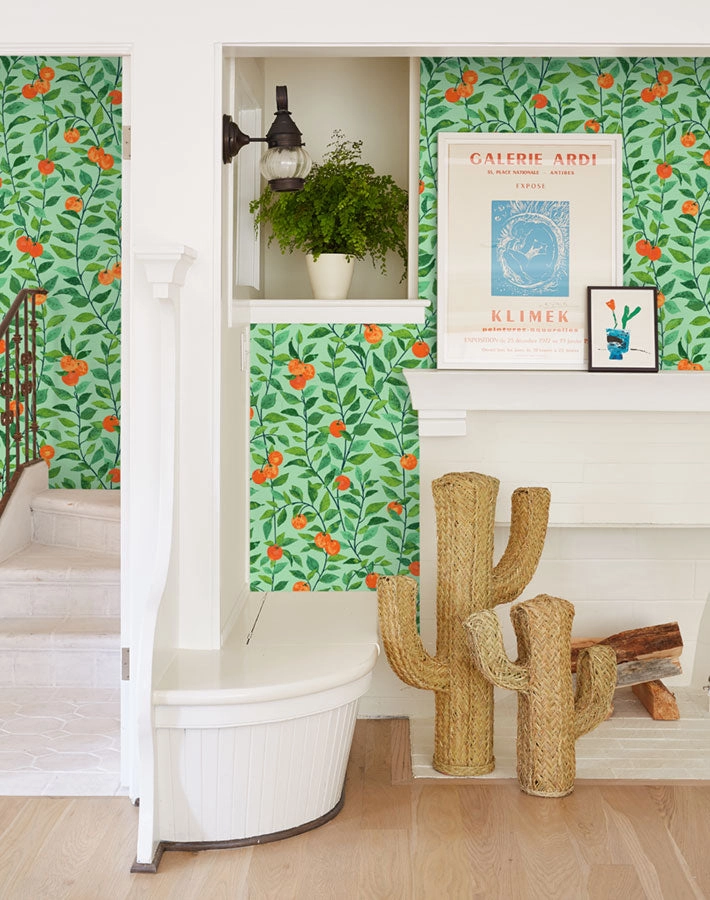 Orange Crush Peel   Stick Wallpaper