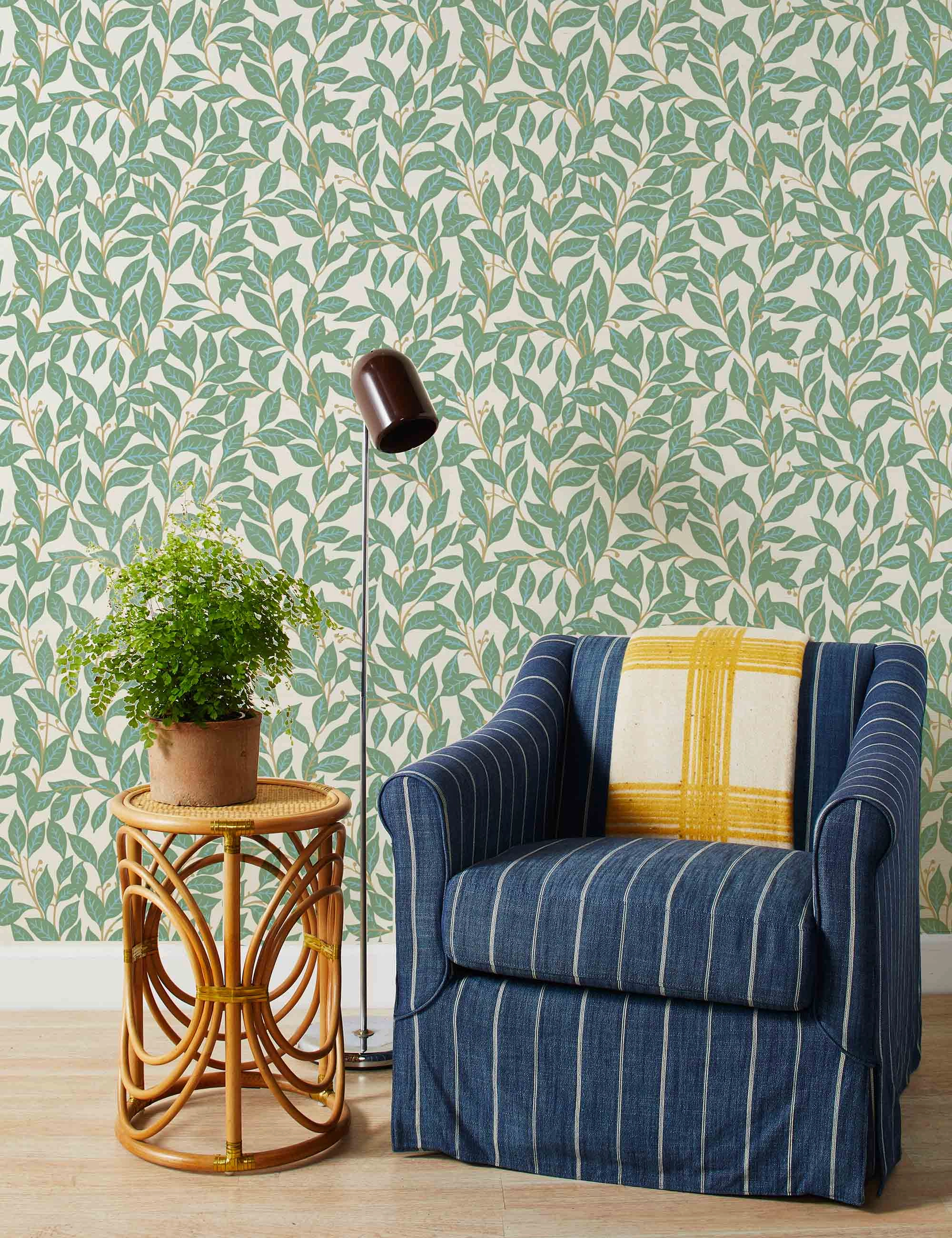 Orchard Leaves Grasscloth Wallpaper by Wallshoppe