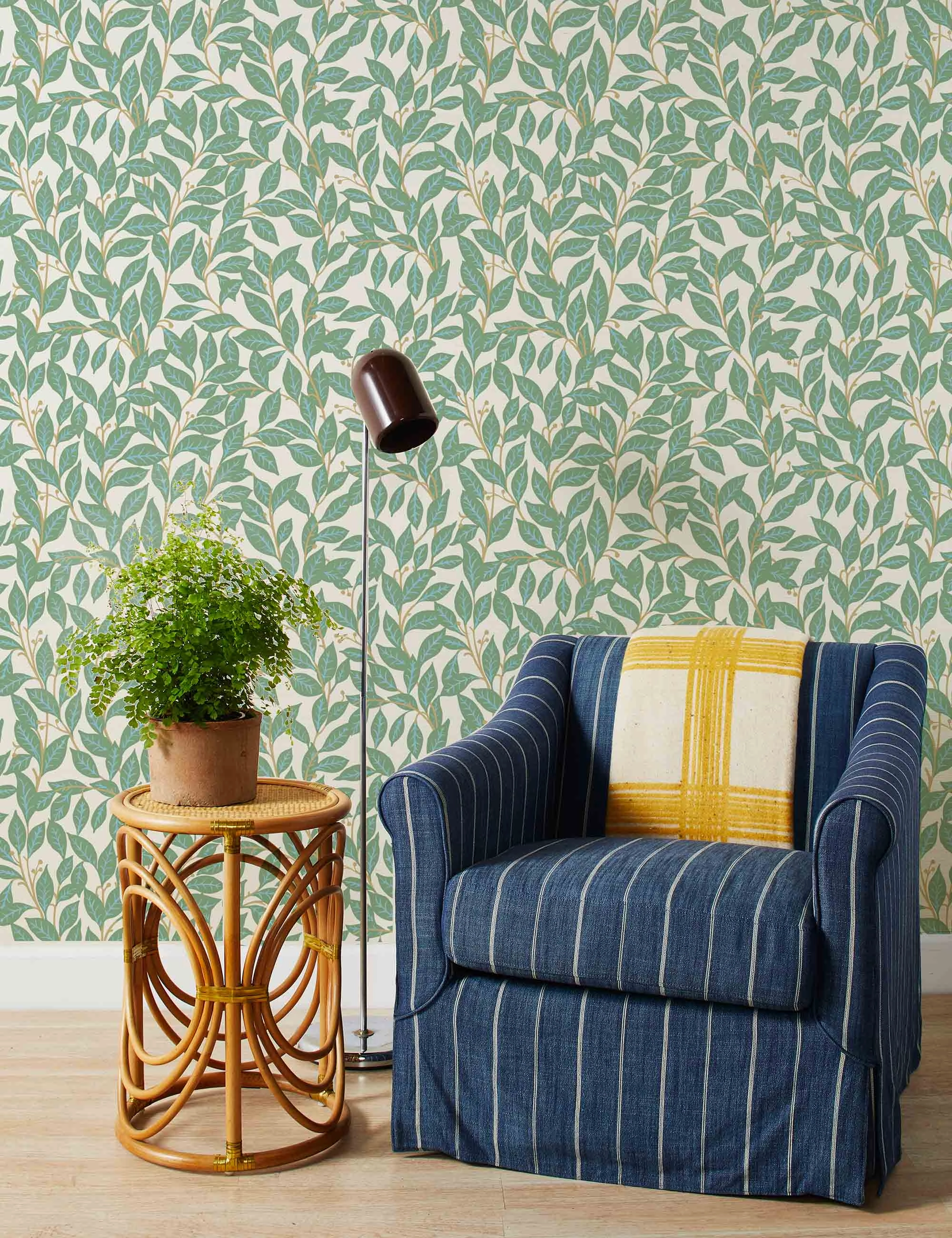 Orchard Leaves Grasscloth Wallpaper by Wallshoppe