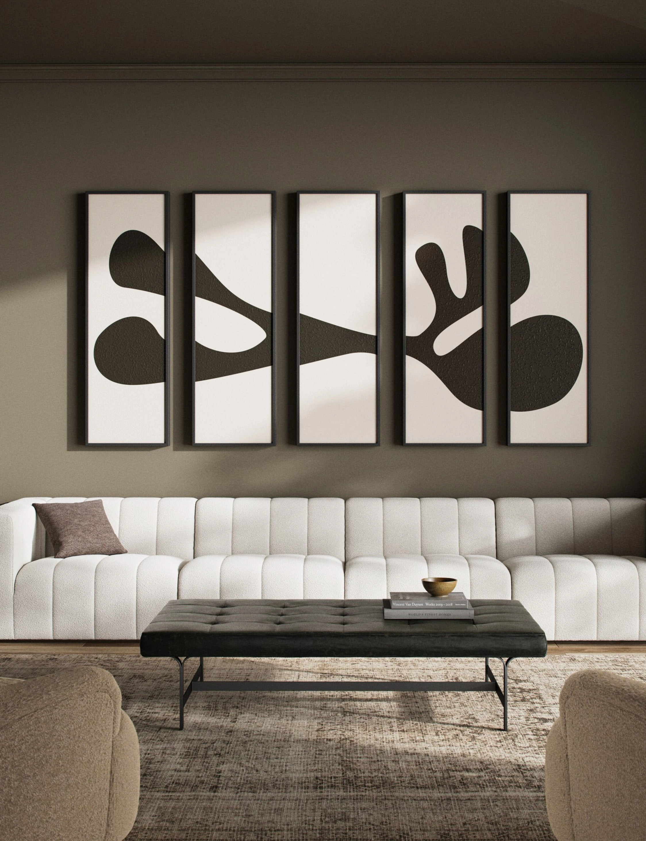 Organic Shape I Wall Art (Set of 5) by FHAS Inhouse