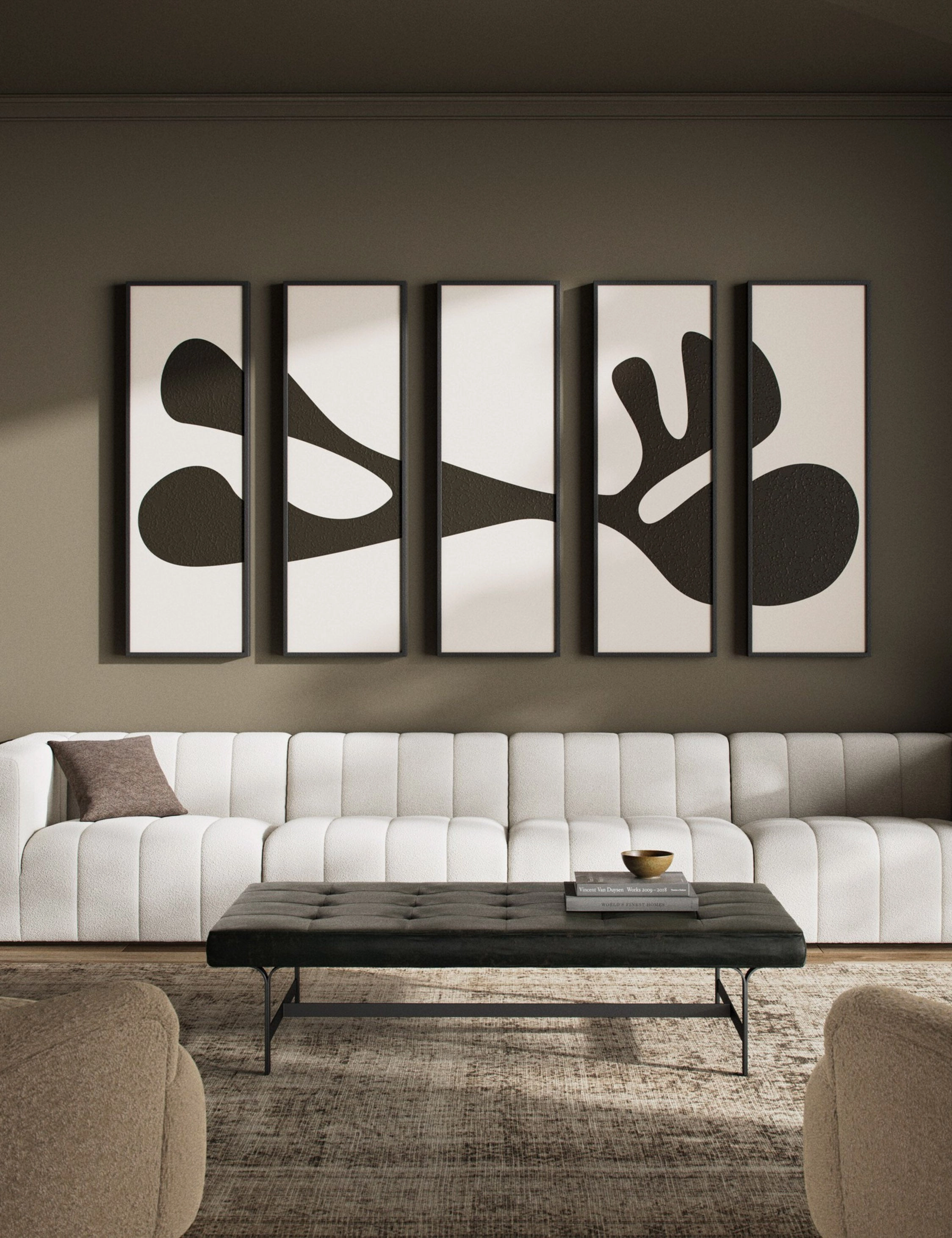 Organic Shape I Wall Art (Set of 5) by FHAS Inhouse
