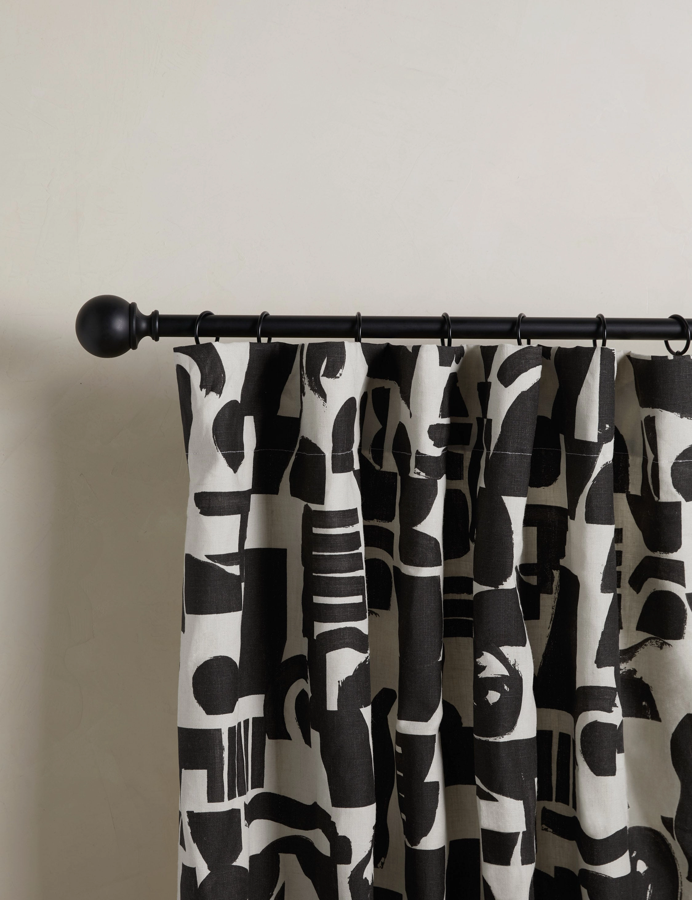Organic Shapes Linen Curtain Panel by Sarah Sherman Samuel