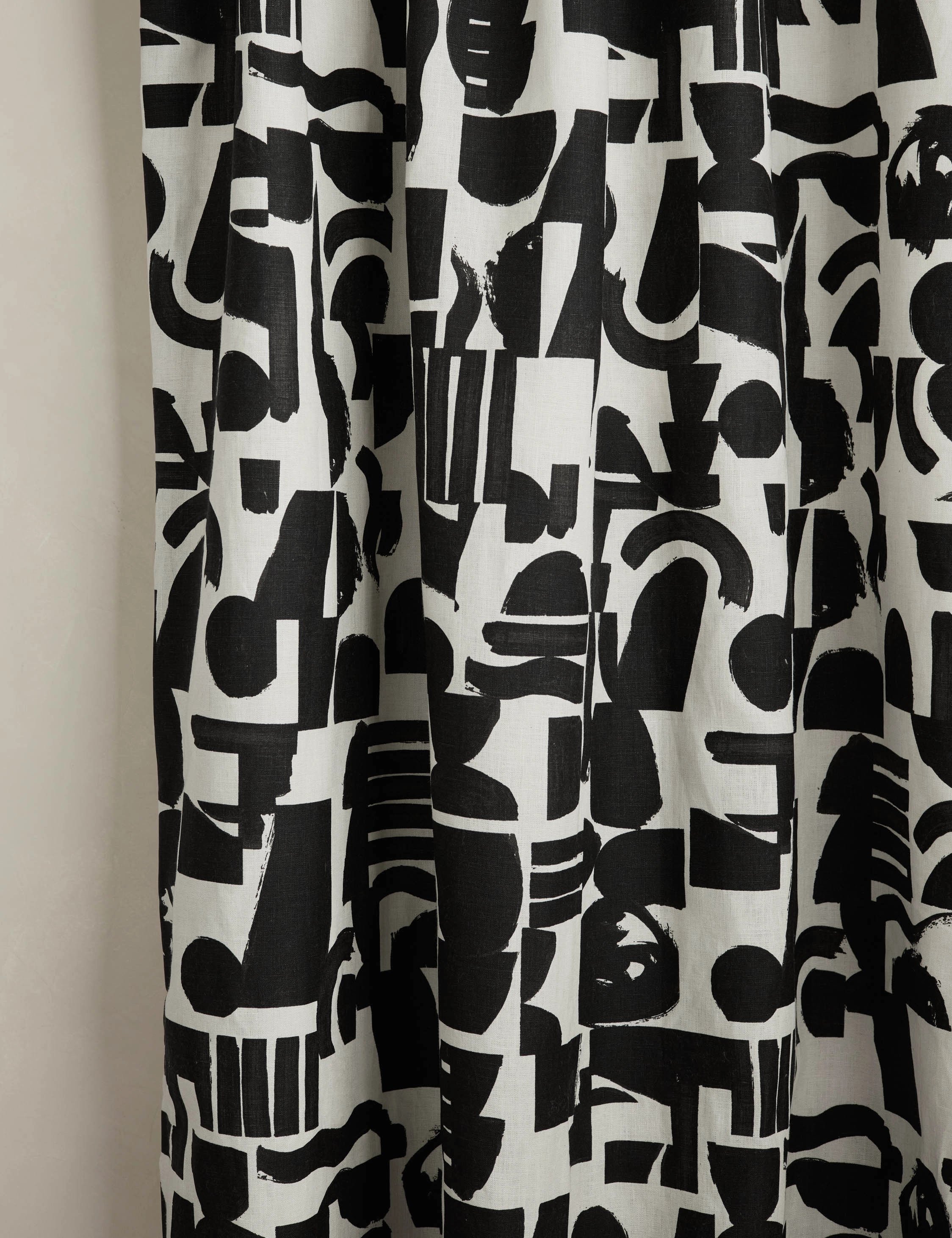 Organic Shapes Linen Curtain Panel by Sarah Sherman Samuel