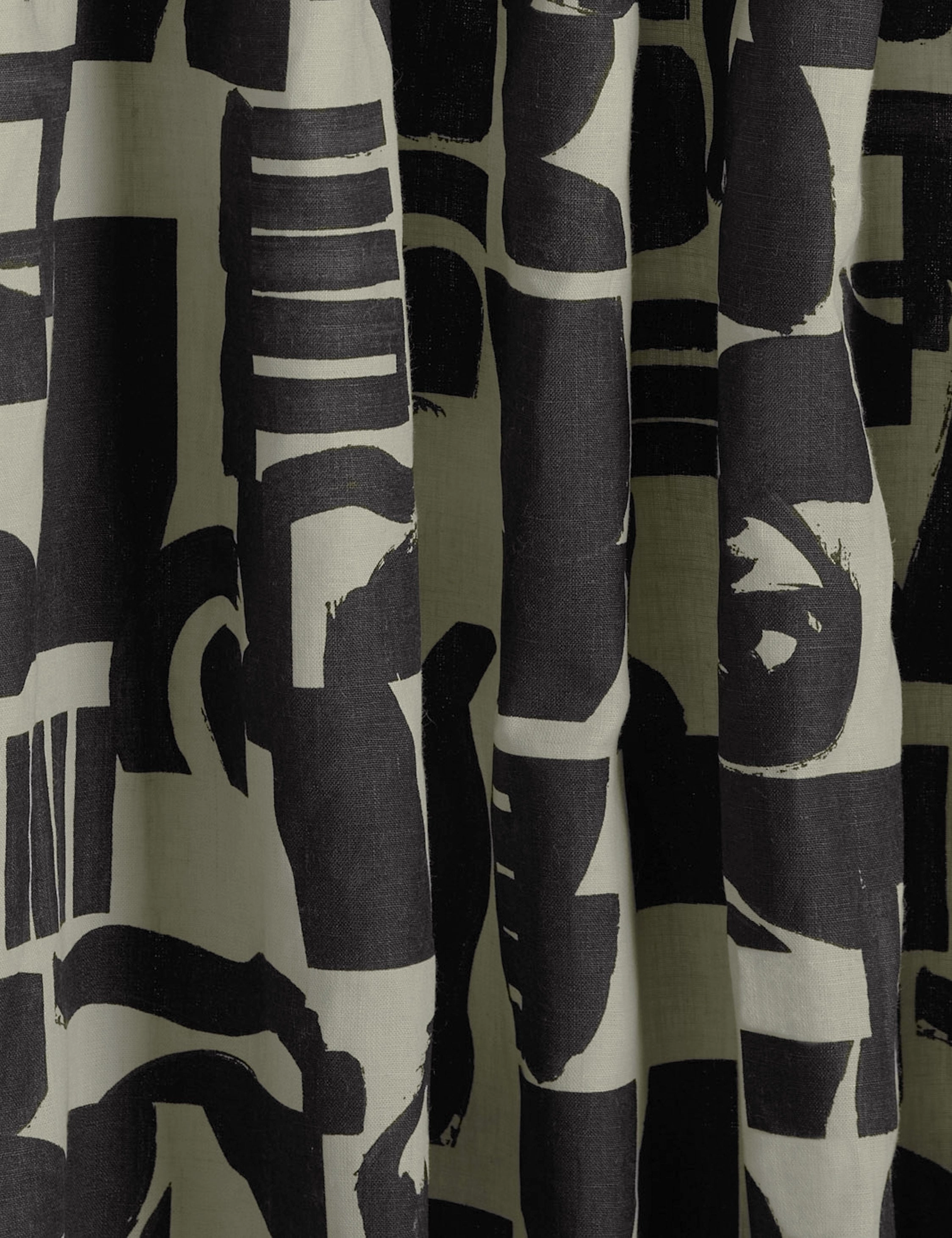 Organic Shapes Linen Curtain Panel by Sarah Sherman Samuel