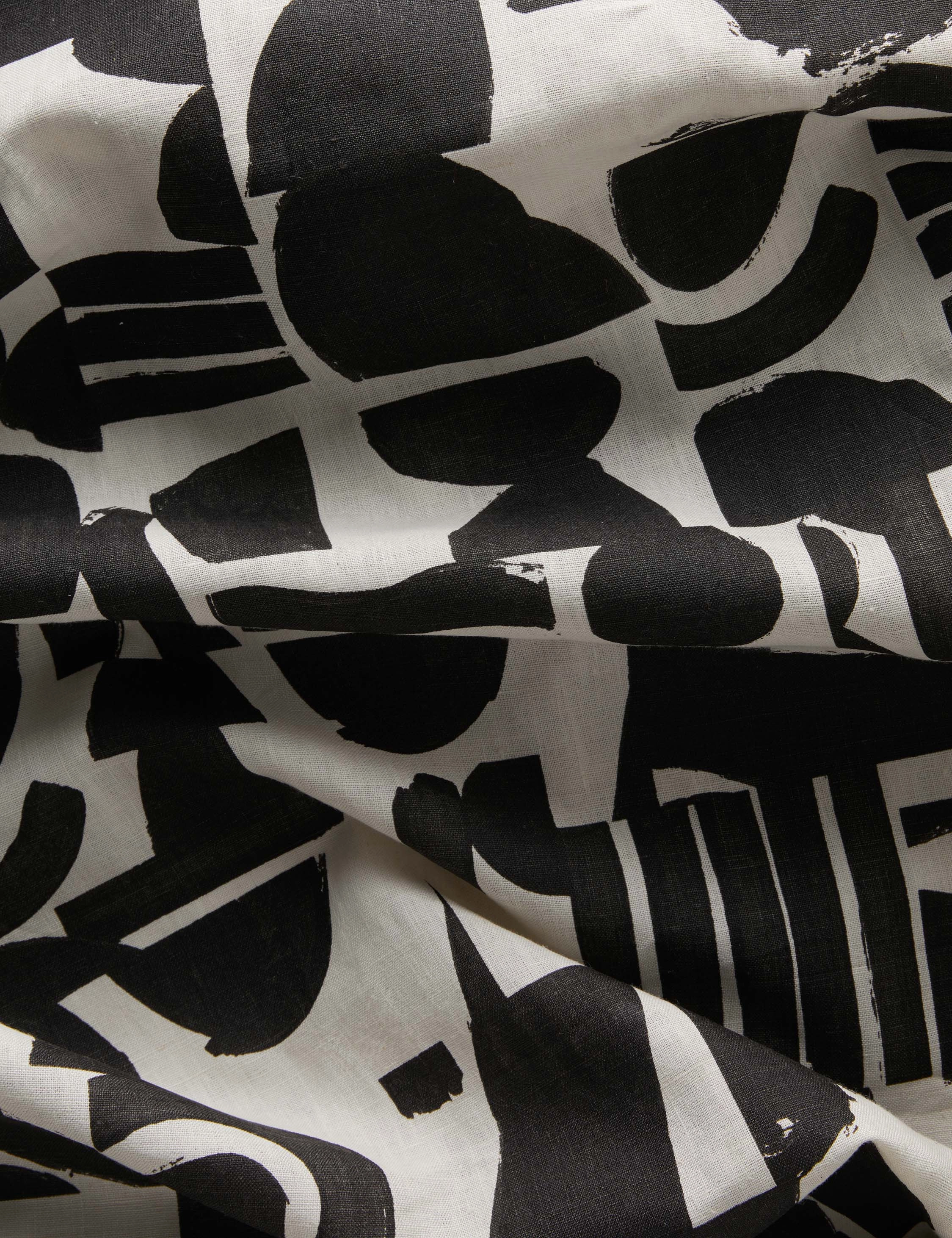 Organic Shapes Linen Fabric by Sarah Sherman Samuel