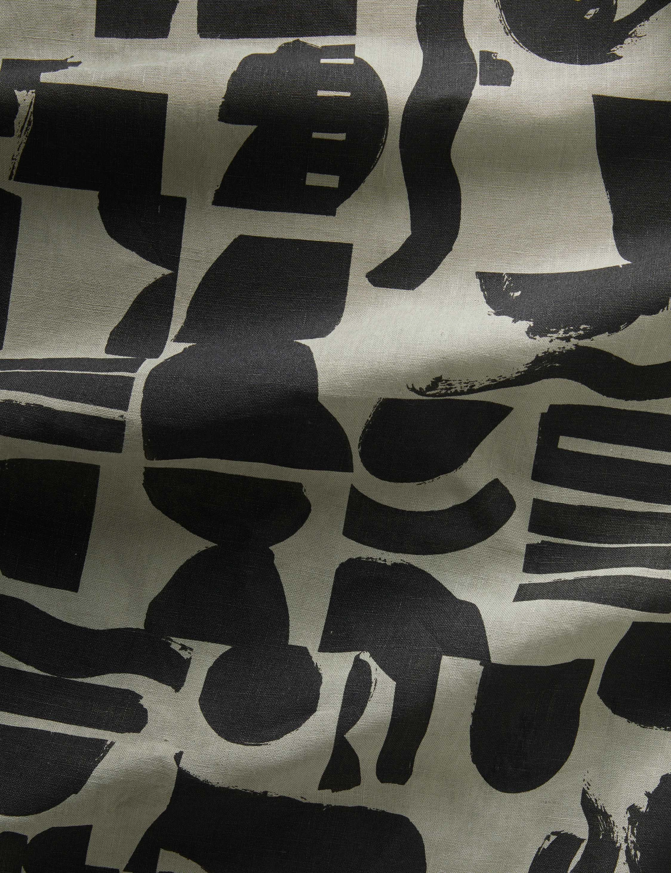 Organic Shapes Linen Fabric by Sarah Sherman Samuel