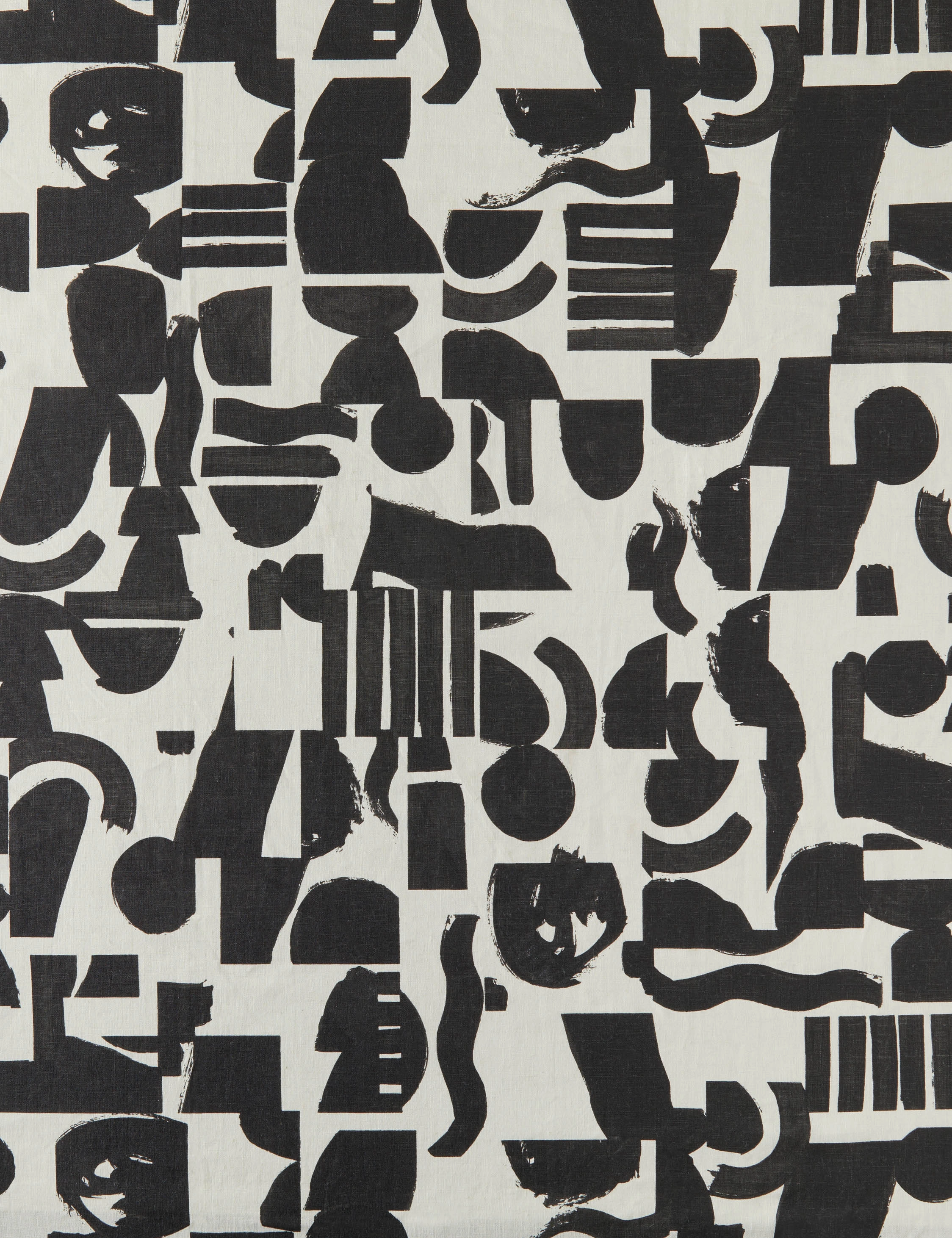 Organic Shapes Linen Fabric by Sarah Sherman Samuel