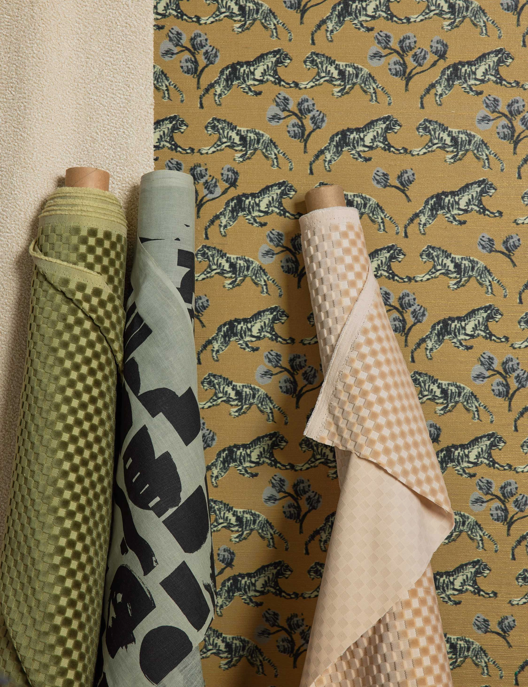 Organic Shapes Linen Fabric by Sarah Sherman Samuel