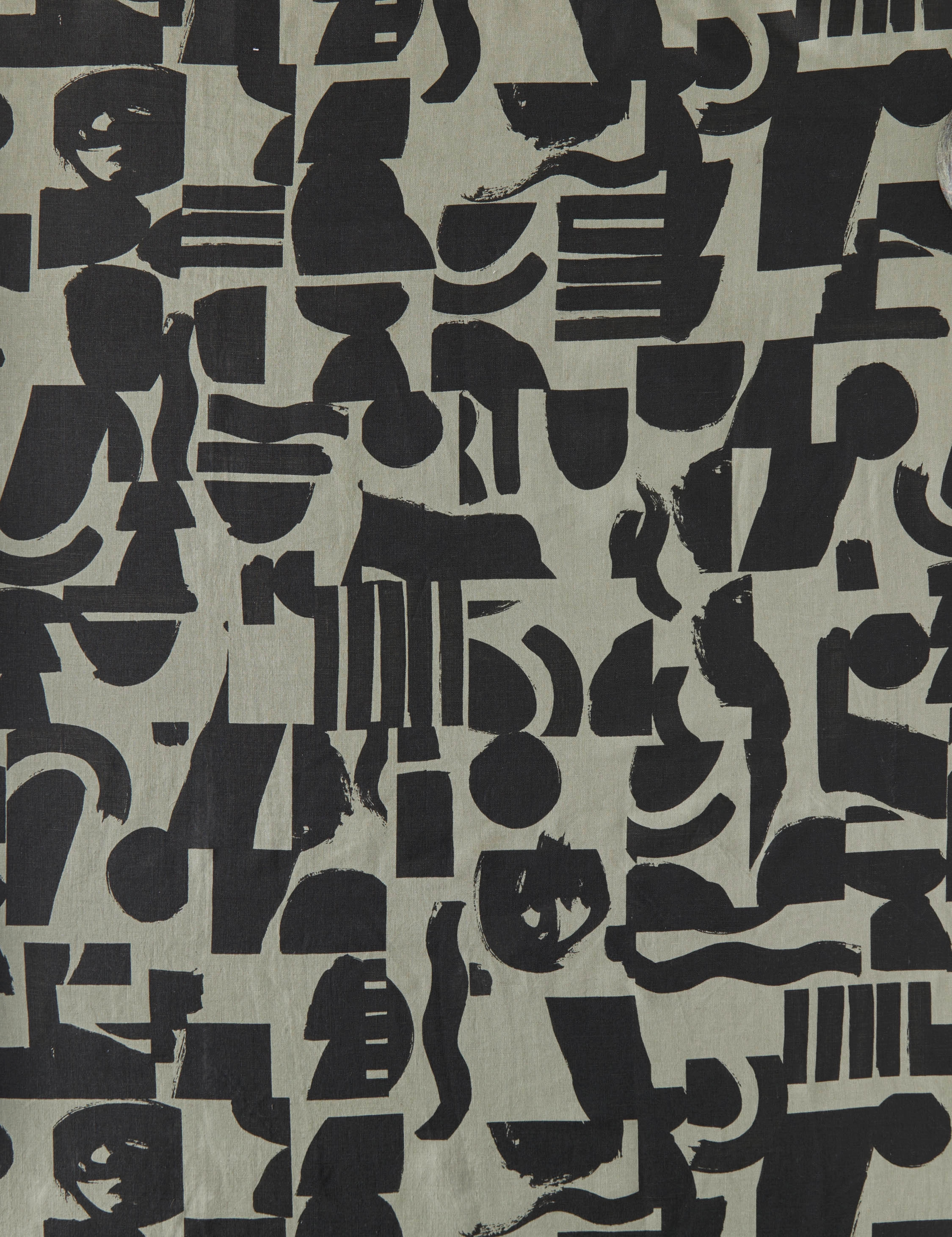Organic Shapes Linen Fabric by Sarah Sherman Samuel