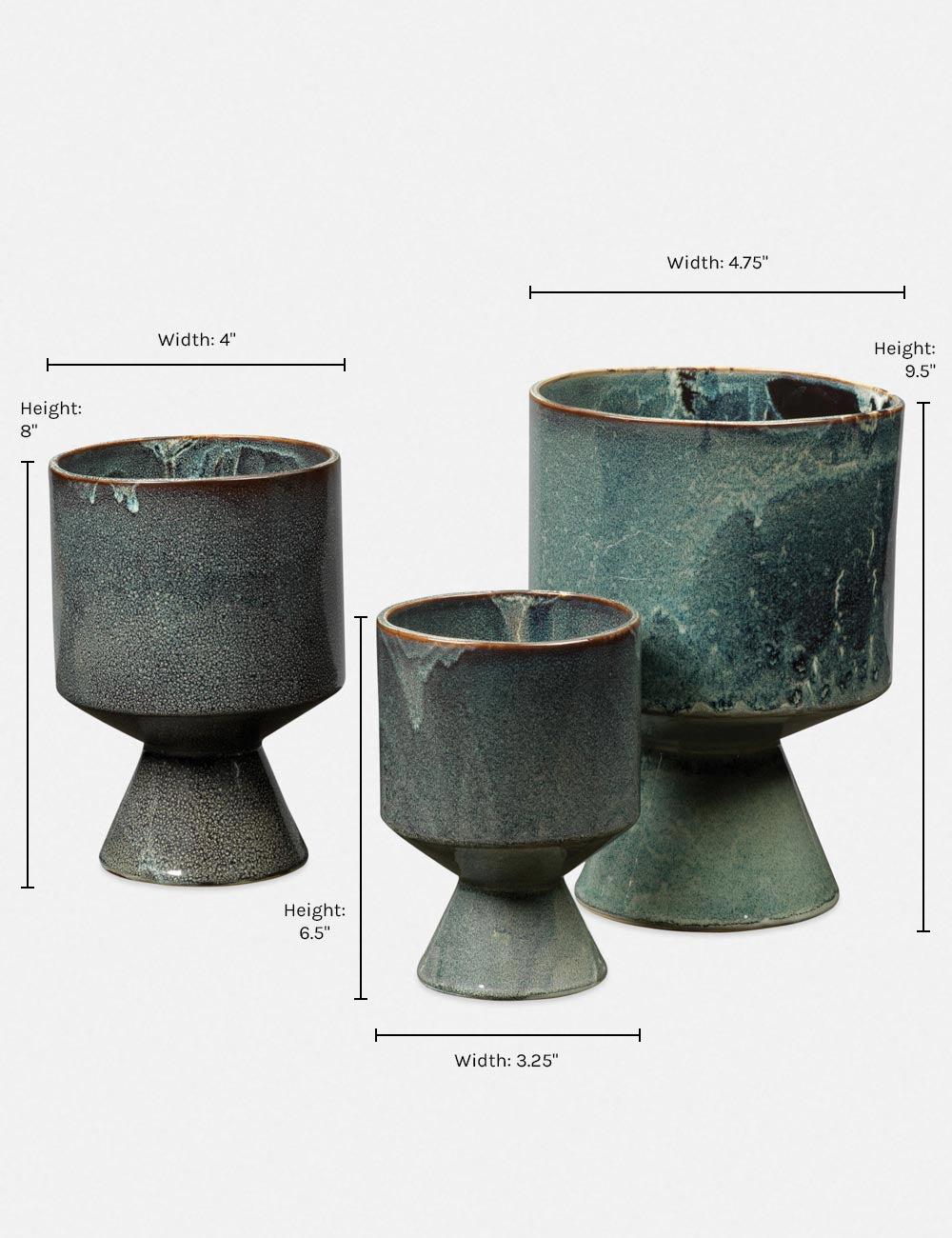Oriahn Decorative Pots (Set of 3) -  -