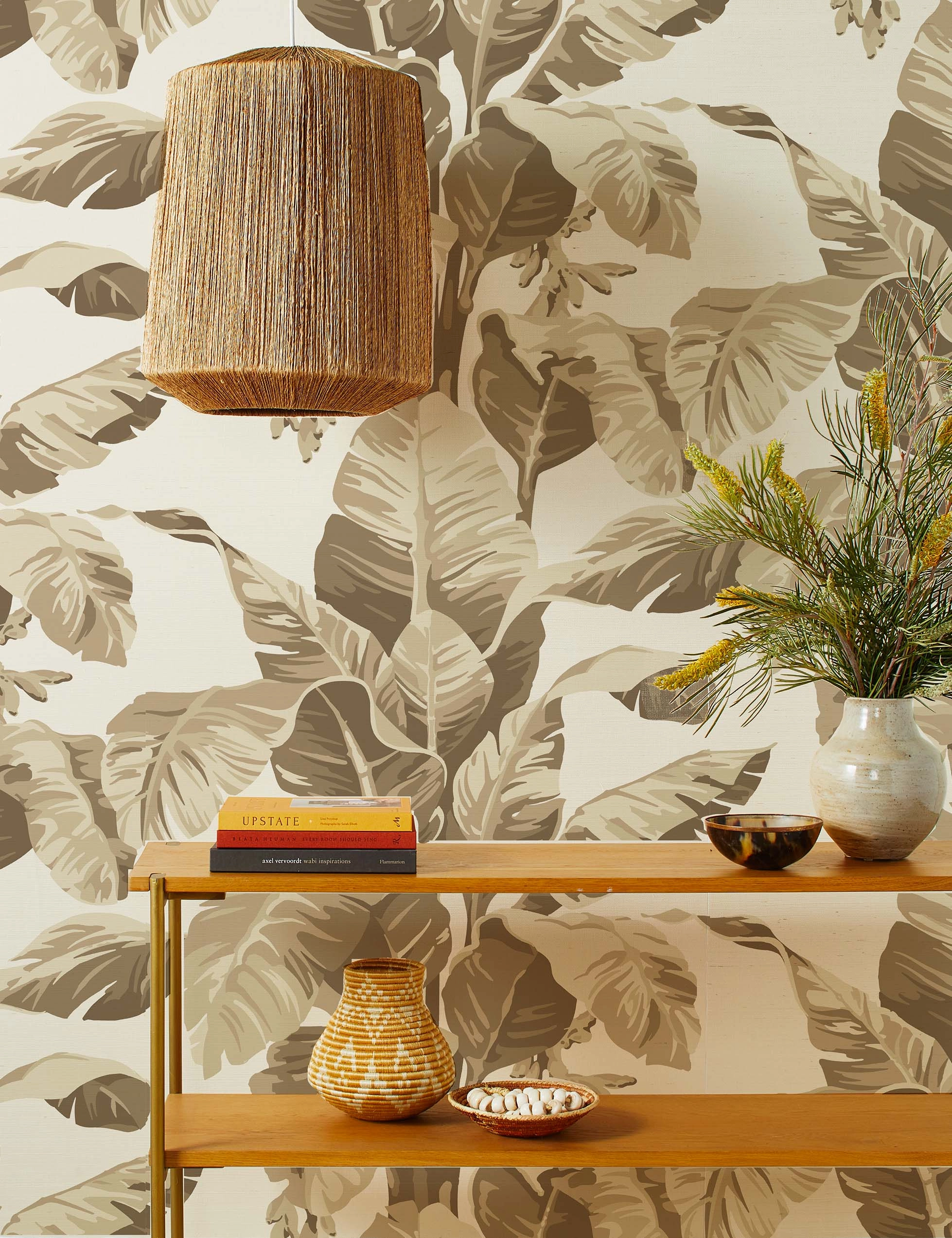 Pacifico Palm Grasscloth Wallpaper by Nathan Turner